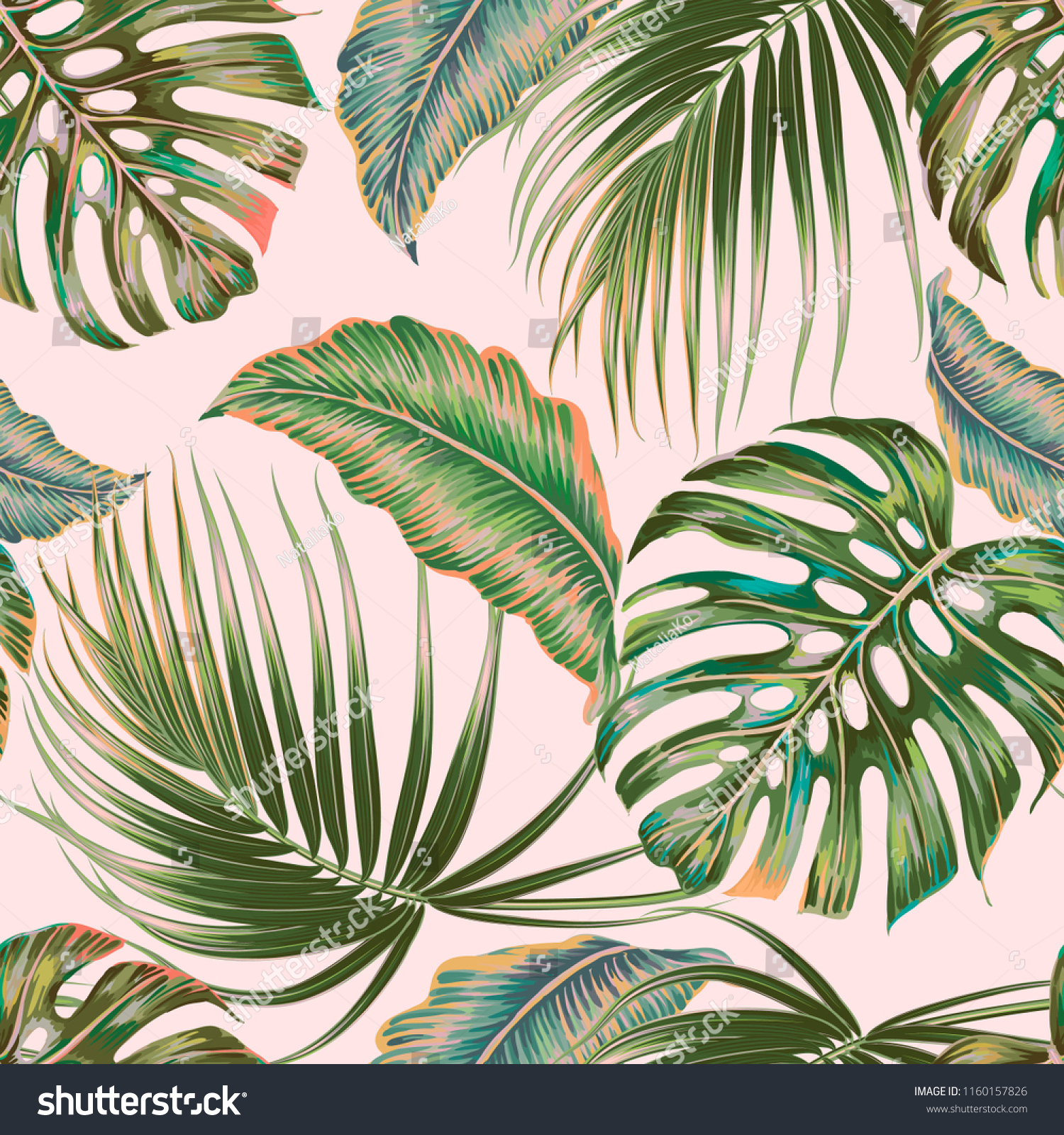 Tropical Palm Leaves Jungle Leaf Vector Stock Vector Royalty Free