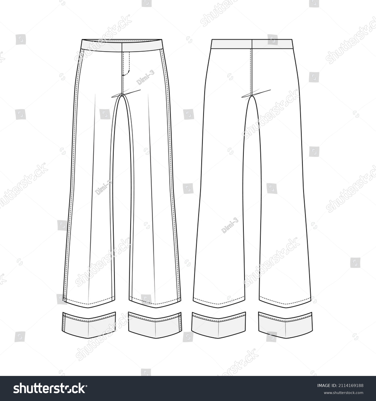 Trousers Pants Unmentionables Breeches Shorts Man Stock Vector (Royalty ...