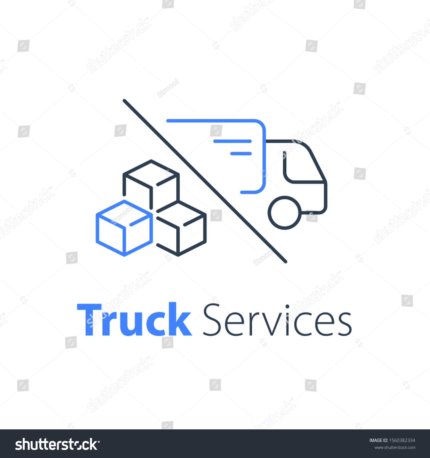 SVG of Truck delivery, transportation company, distribution service, logistics solution, load shipping, order shipment, send parcel, express relocation, vector line icon svg