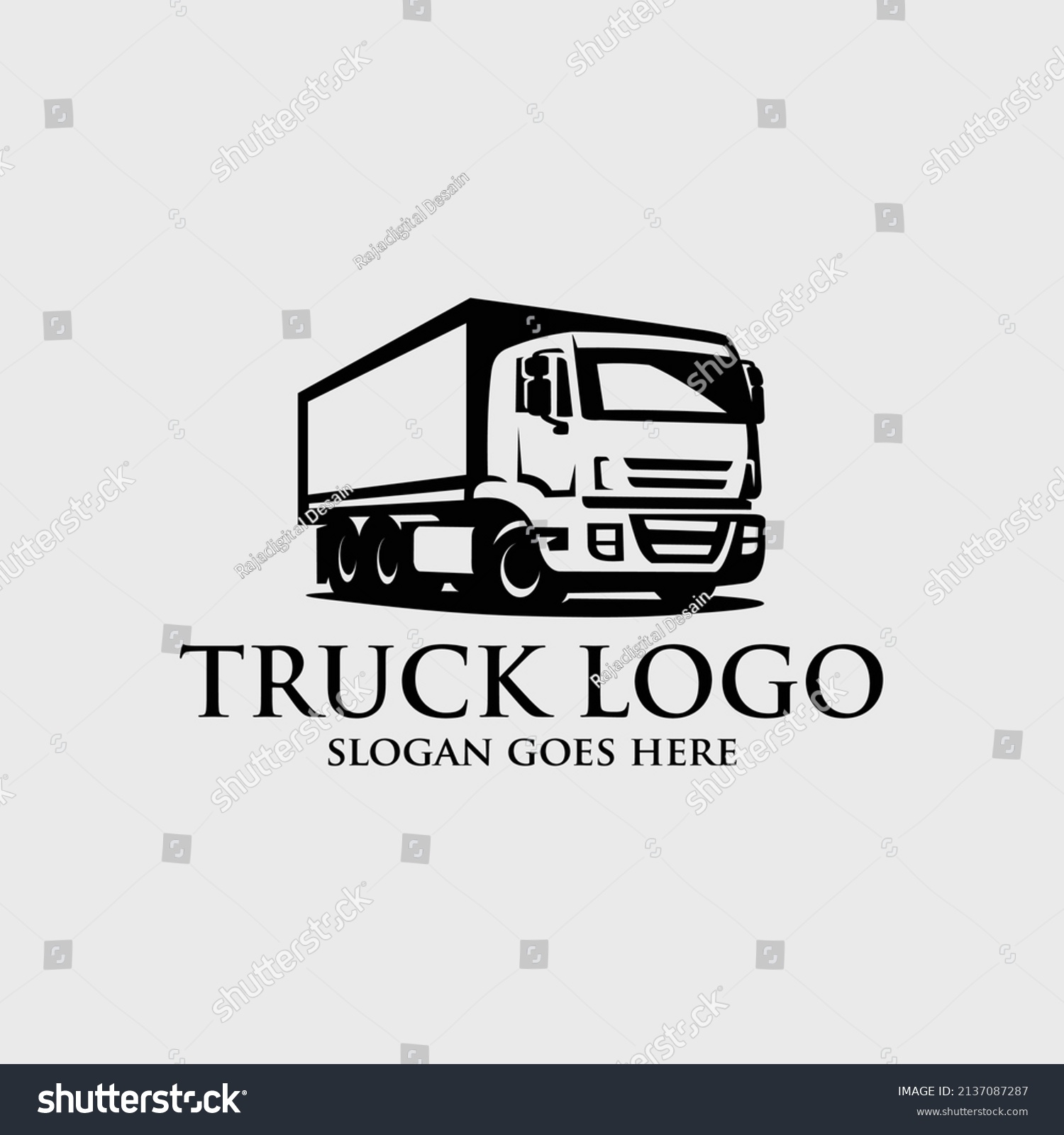 Truck Logo Vector Isolated White Background Stock Vector (Royalty Free ...