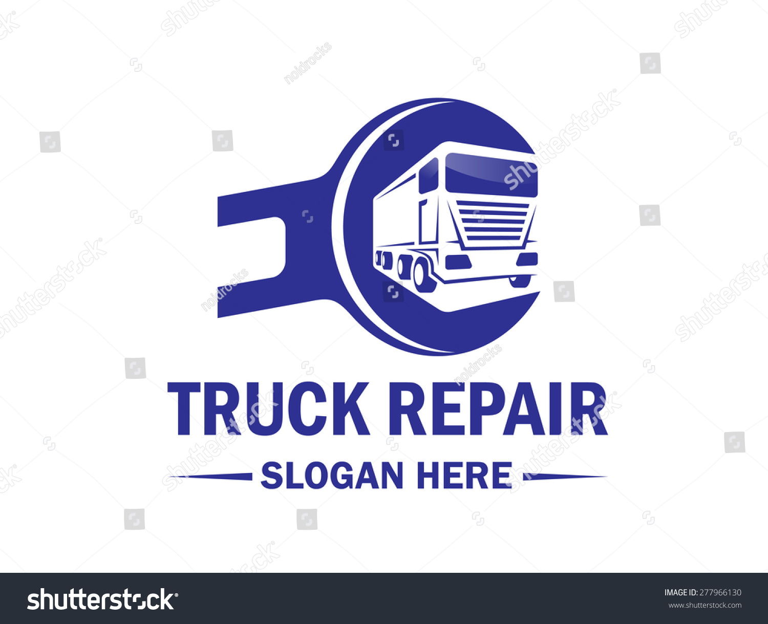 Truck Repair Logo Vector Design Template. The Shape Of A Truck Forms ...