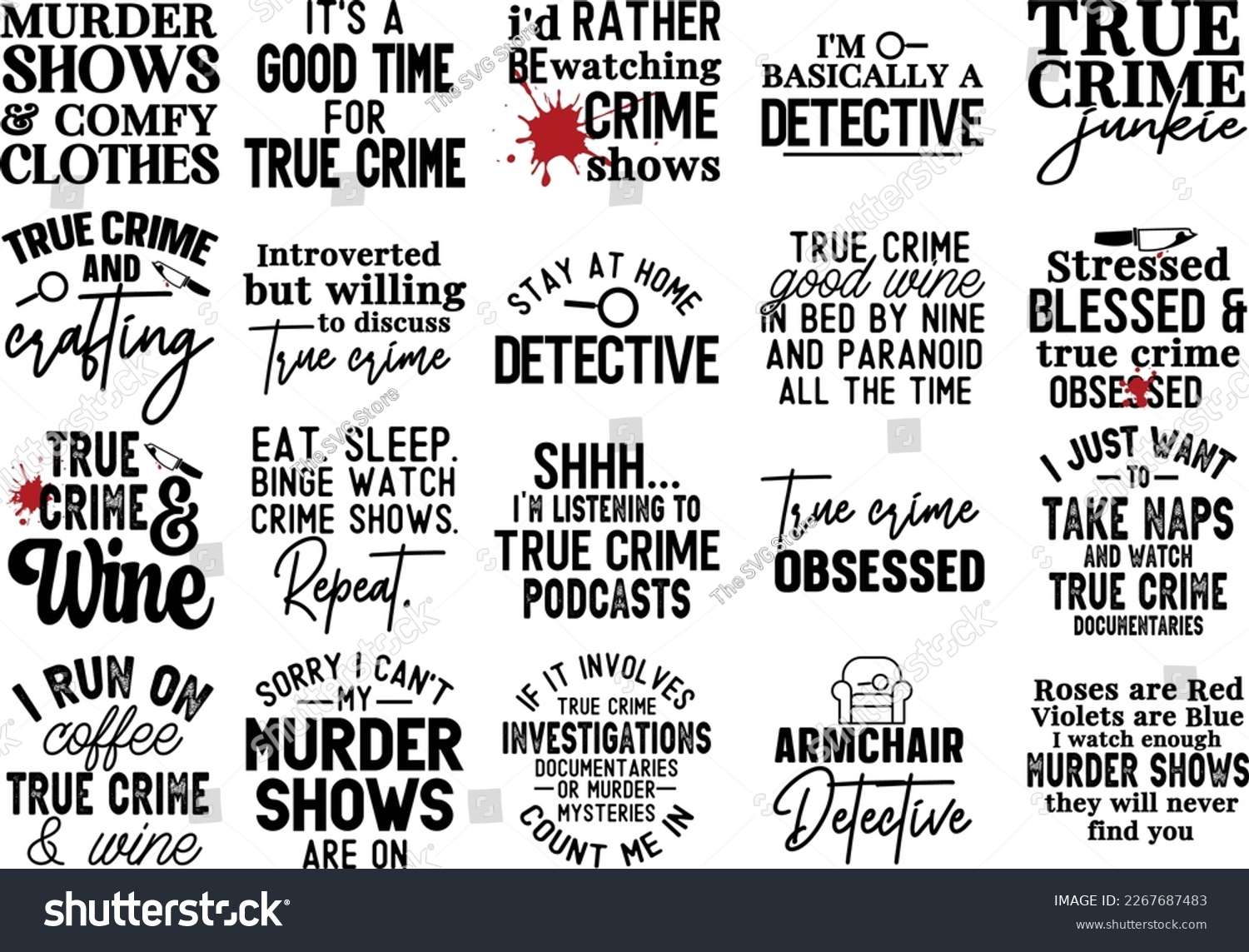 SVG of True Crime SVG Bundle, True Crime Junkie Svg, Crime Shows Svg, 
 svg