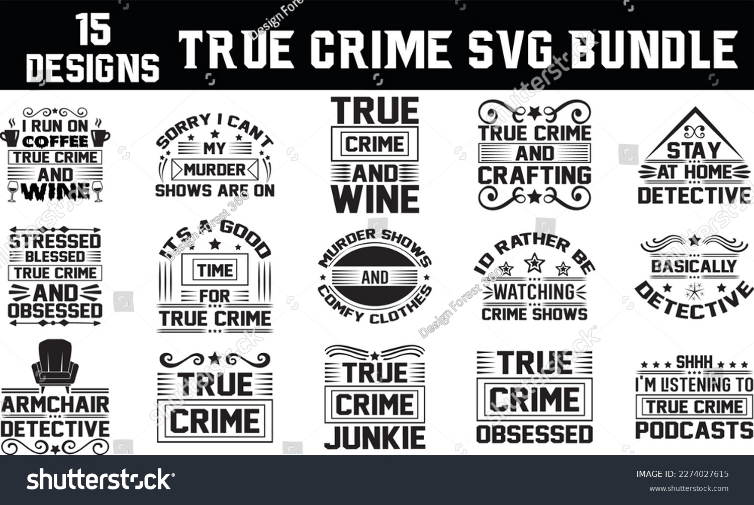 SVG of true crime svg bundle, true crime svg design svg