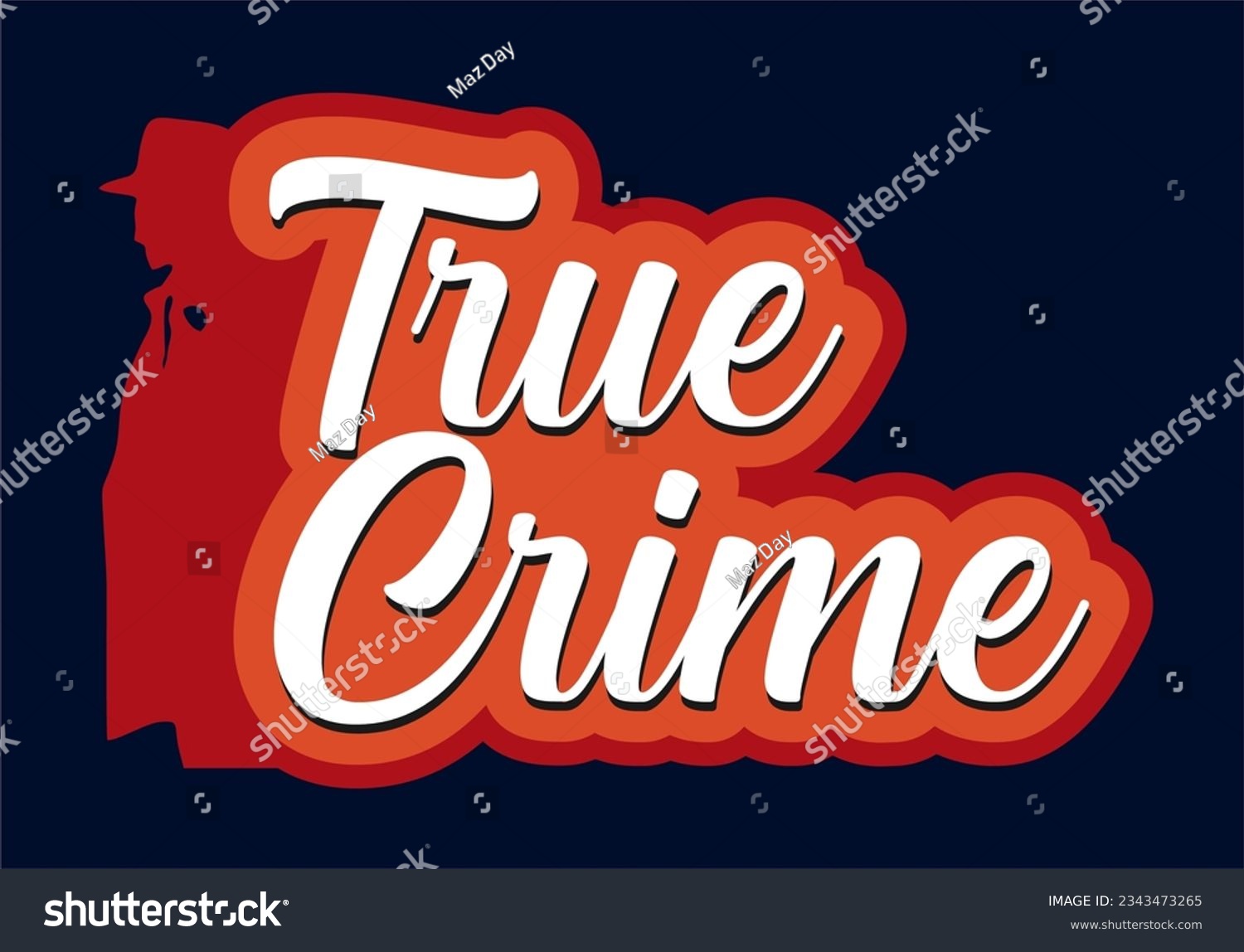 SVG of true crime with blue background svg