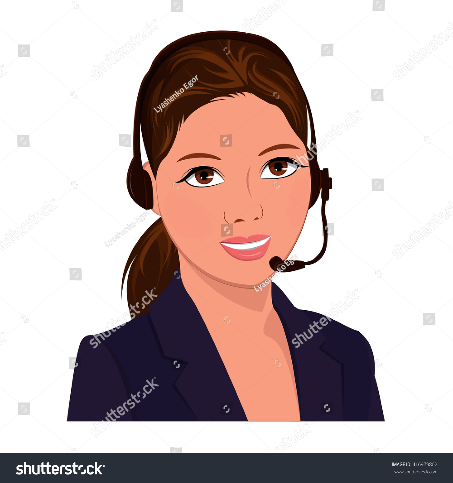 True Professionalism Vector Illustration Young Female Stock Vector ...