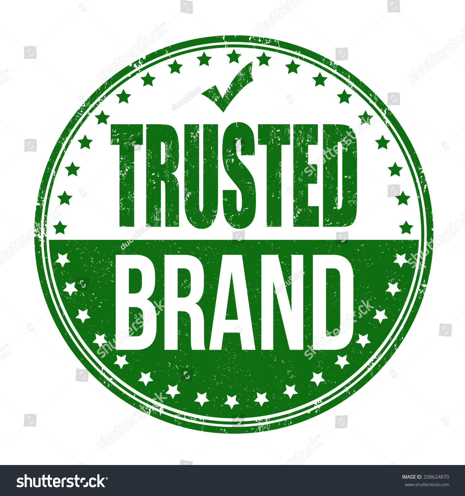 Trusted Brand Grunge Rubber Stamp On Stock Vector 208624870 - Shutterstock