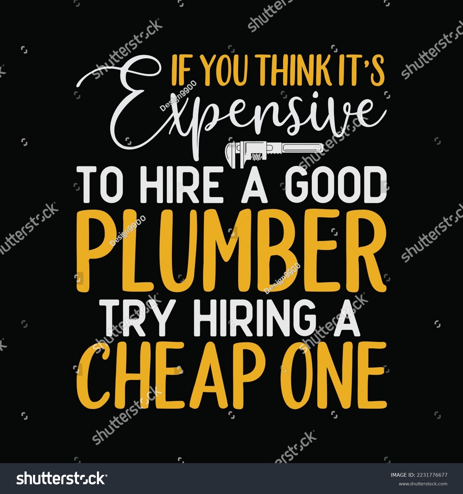 SVG of Try Hiring a Cheap One Plumber svg design svg