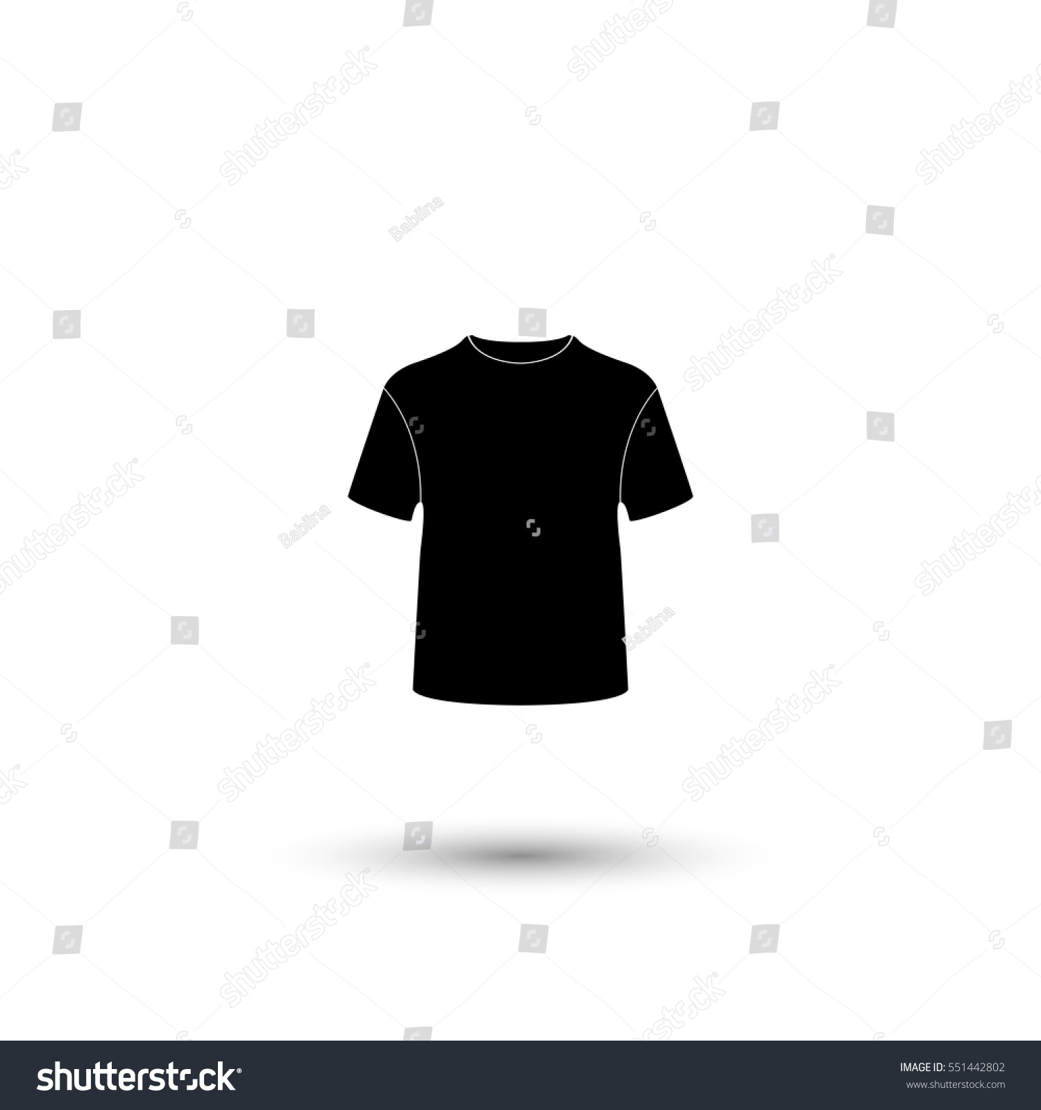 Tshirt Vector Icon Round Shadow Stock Vector (Royalty Free) 551442802 ...