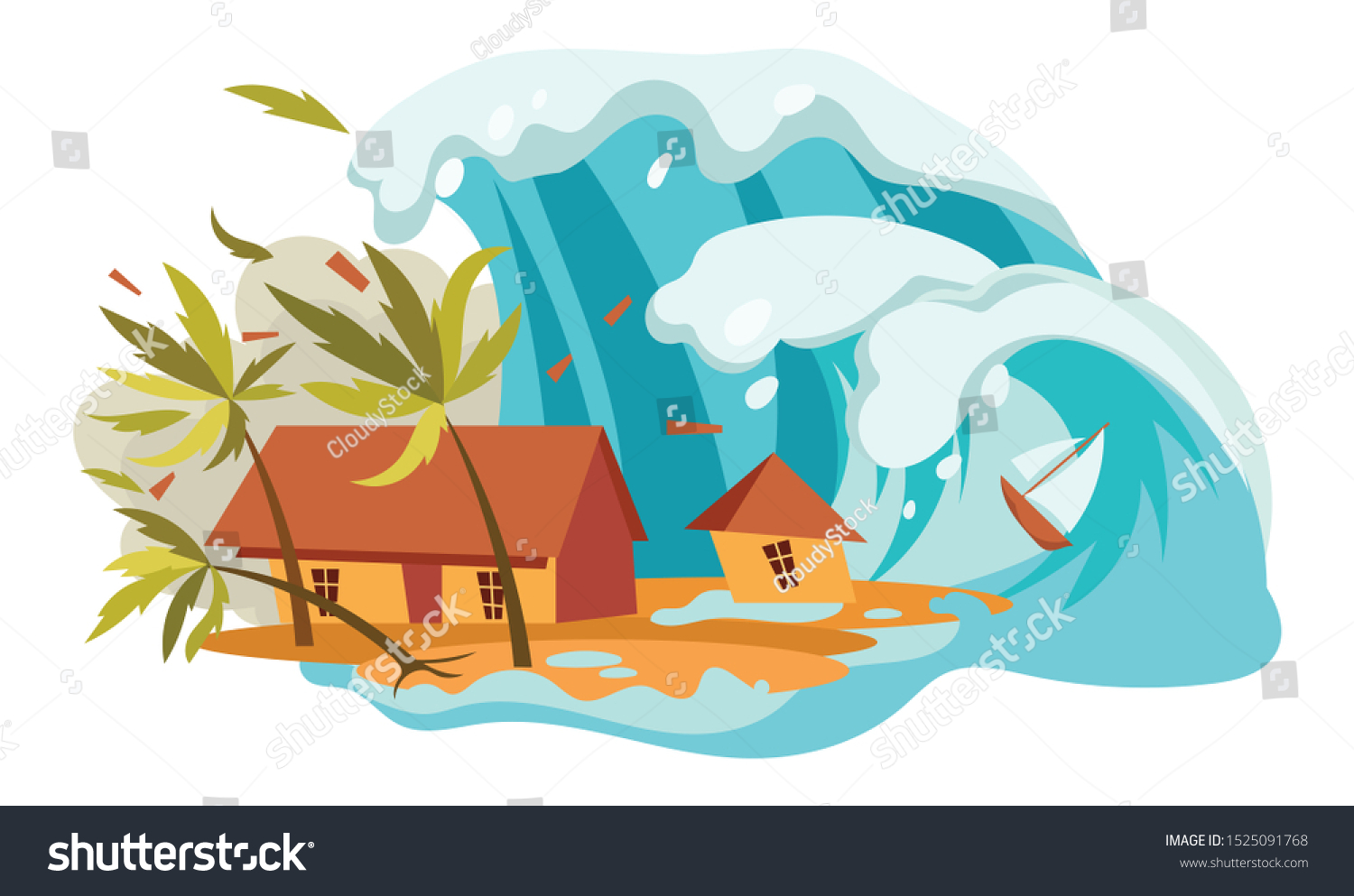 Tsunami house Stock Vectors, Images & Vector Art | Shutterstock