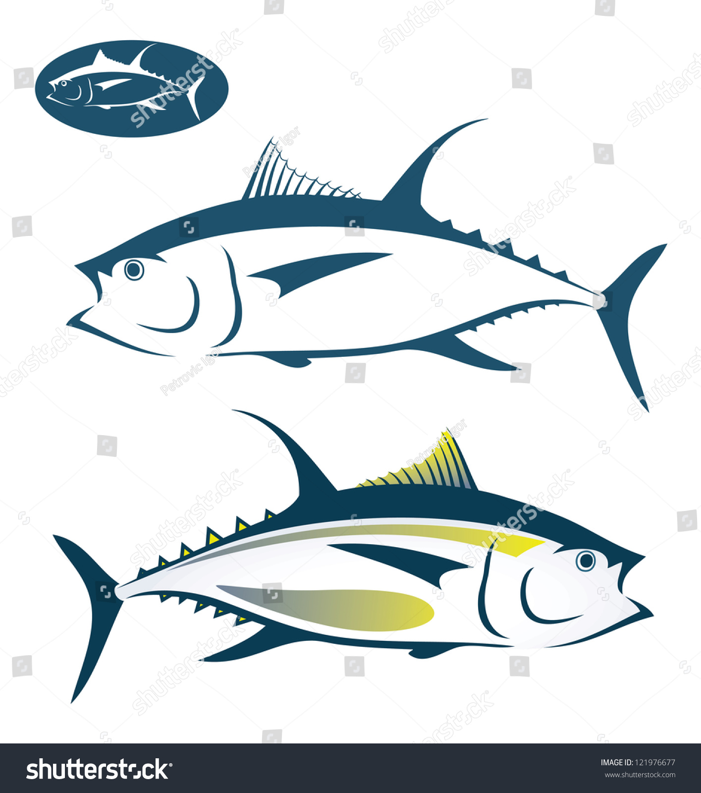 Download Tuna Fish Vector Illustration Stock Vector 121976677 - Shutterstock