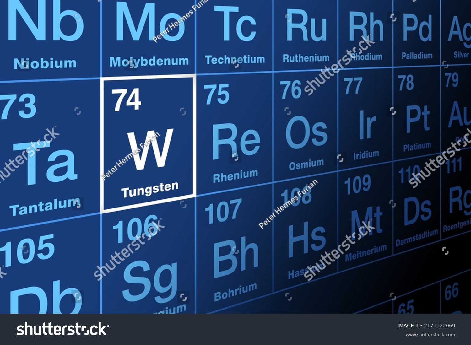 Tungsten Wolfram On Periodic Table Rare Stock Vector (royalty Free 