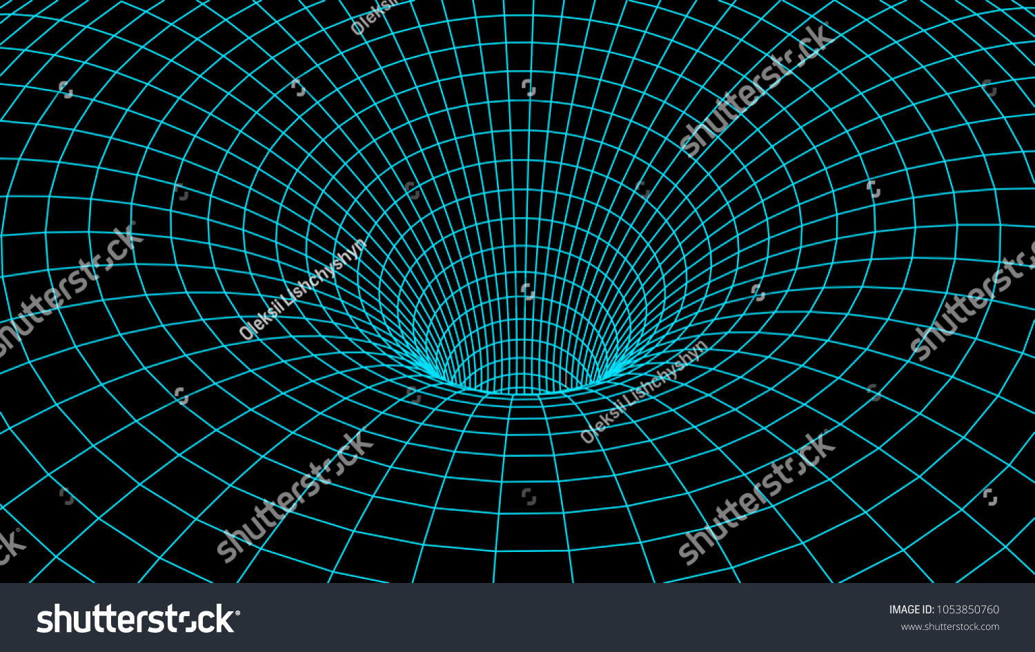 Tunnel Wormhole Abstract Wormhole Science 3d Stock Vector (Royalty Free ...