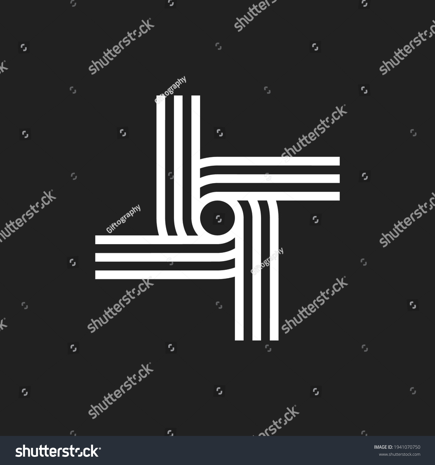 Turbine Logo Black White Background Vector Stock Vector (Royalty Free ...