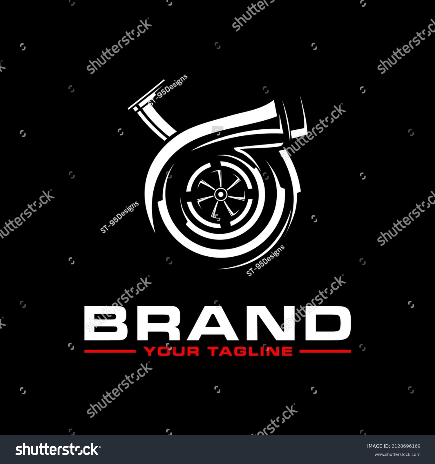 Turbo Car Logo Black Background Stock Vector (Royalty Free) 2128696169 ...