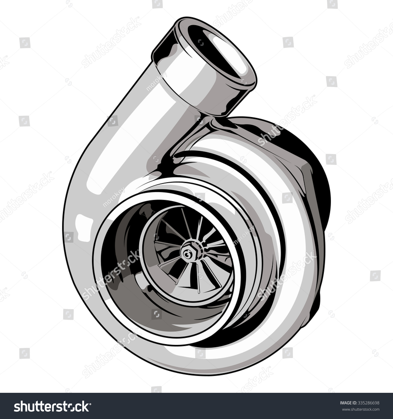 Turbo On Isolated White Background Stock Vector (Royalty Free) 335286698