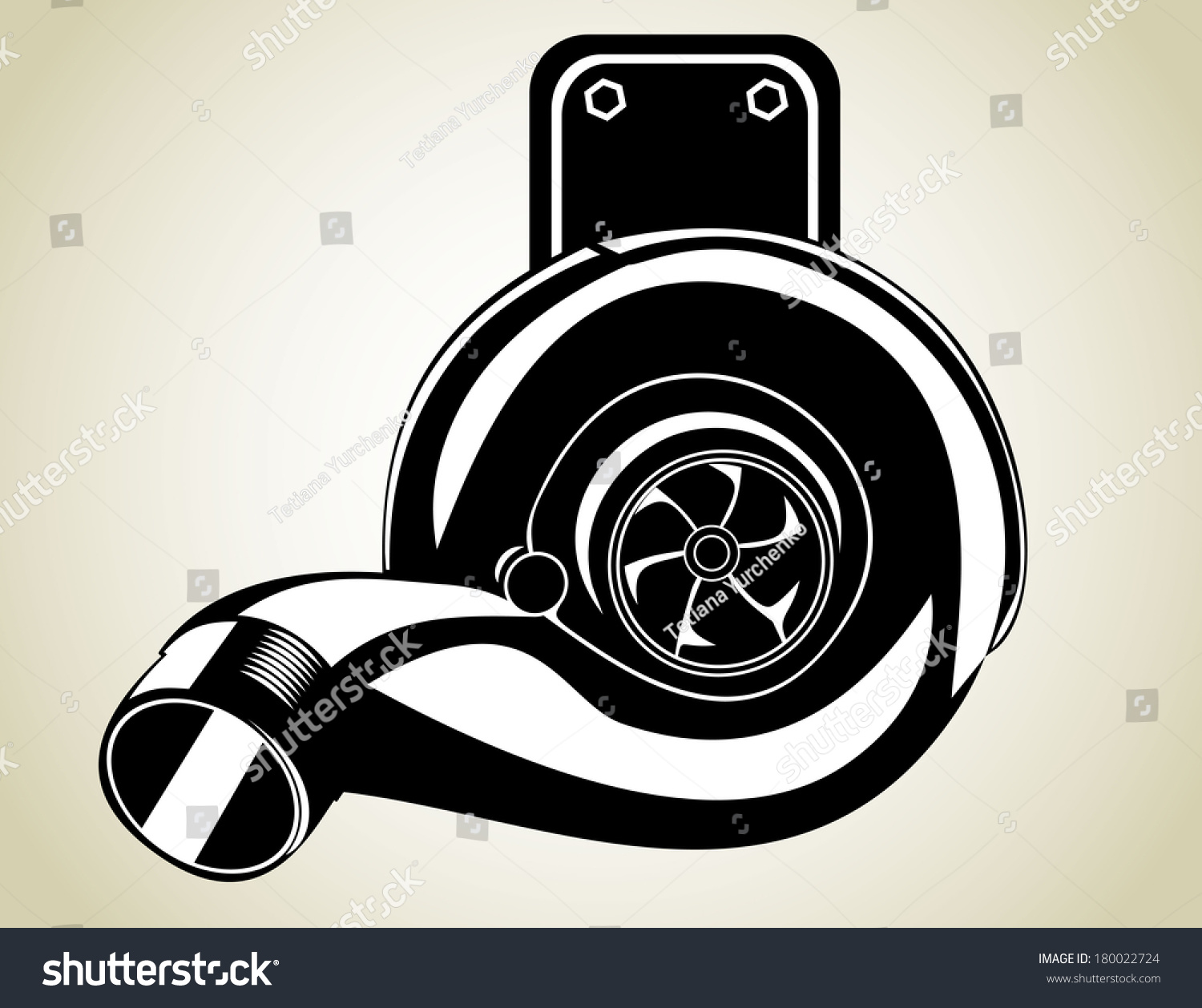 Turbocharger Stock Vector (Royalty Free) 180022724