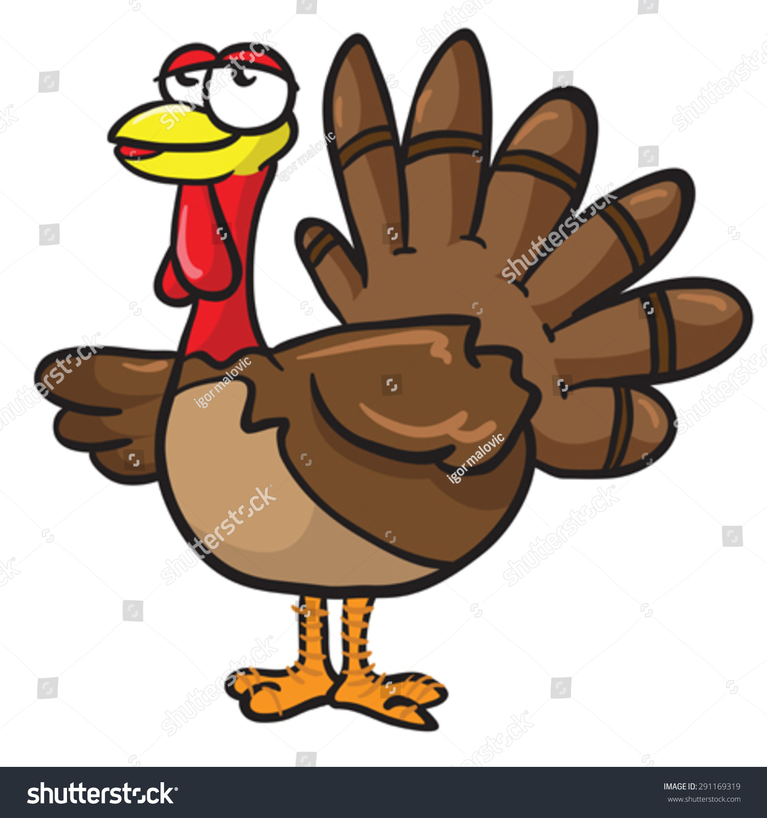 Turkey Cartoon Illustration - 291169319 : Shutterstock