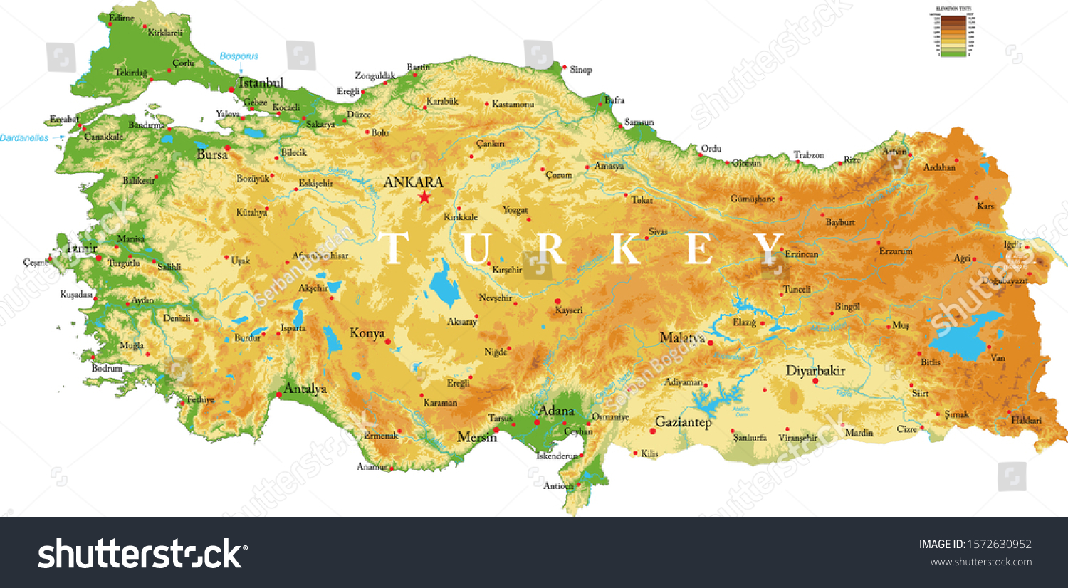 824 Turkey Physical Map Images Stock Photos Vectors Shutterstock