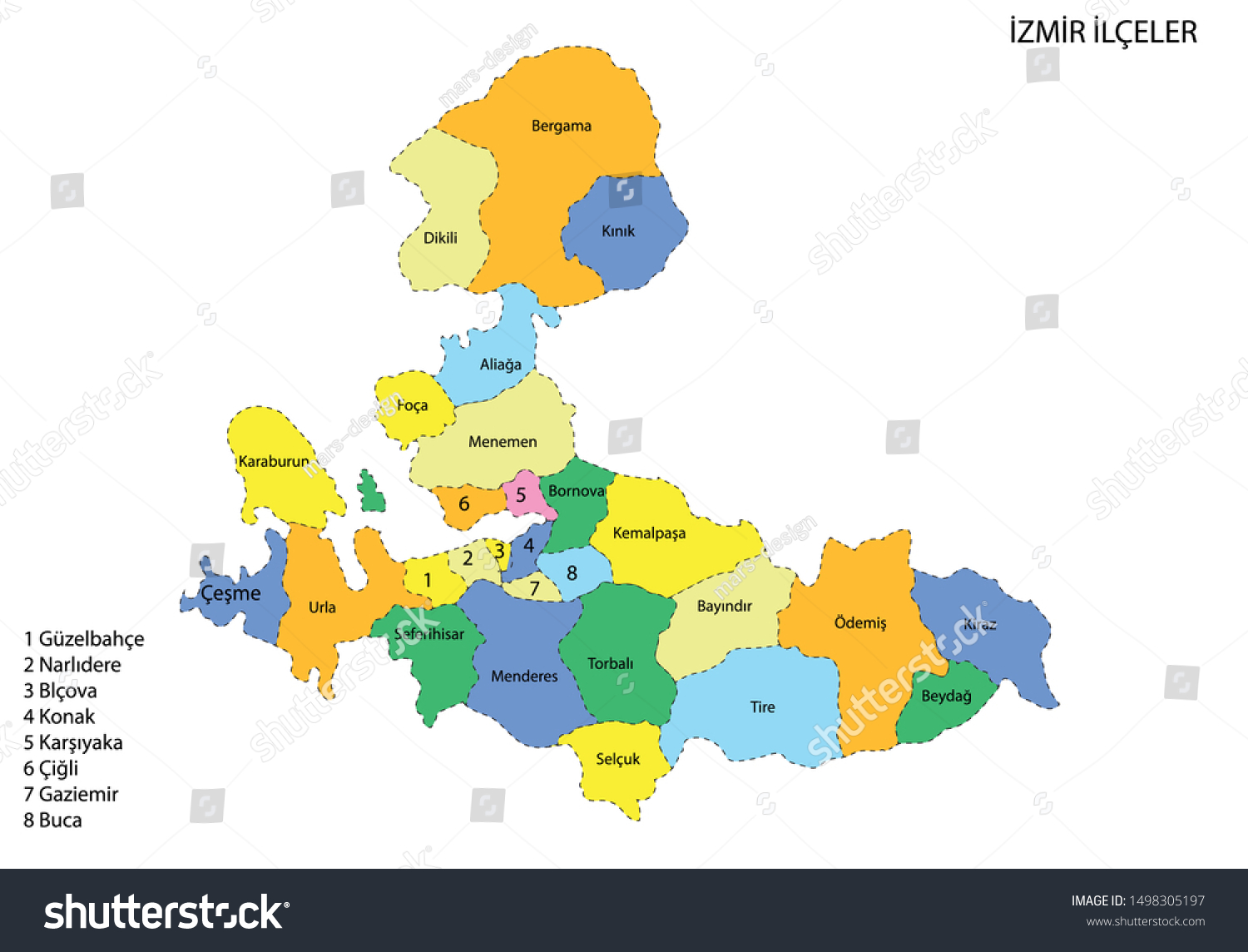 Map of izmir turkey