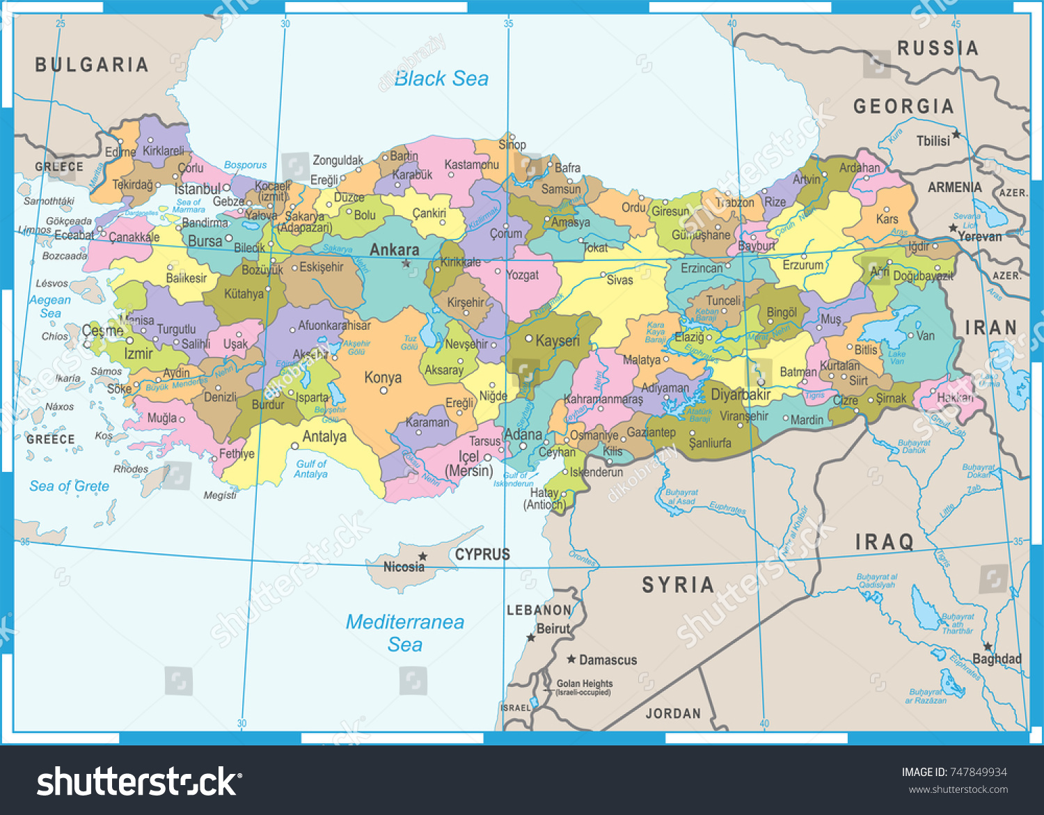 SVG of Turkey Map - Detailed Vector Illustration svg