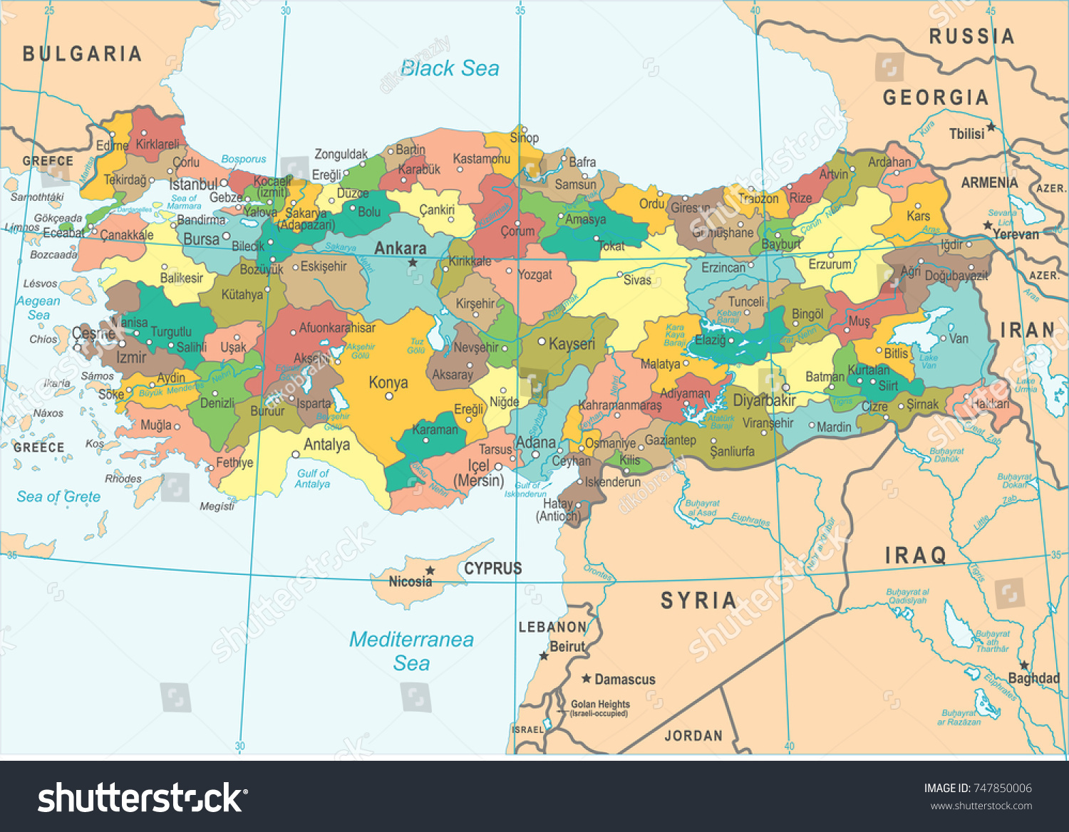 SVG of Turkey Map - Detailed Vector Illustration svg