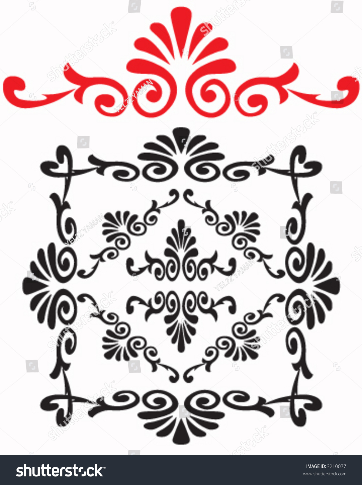 Turkish Motifs Stock Vector Illustration 3210077 : Shutterstock