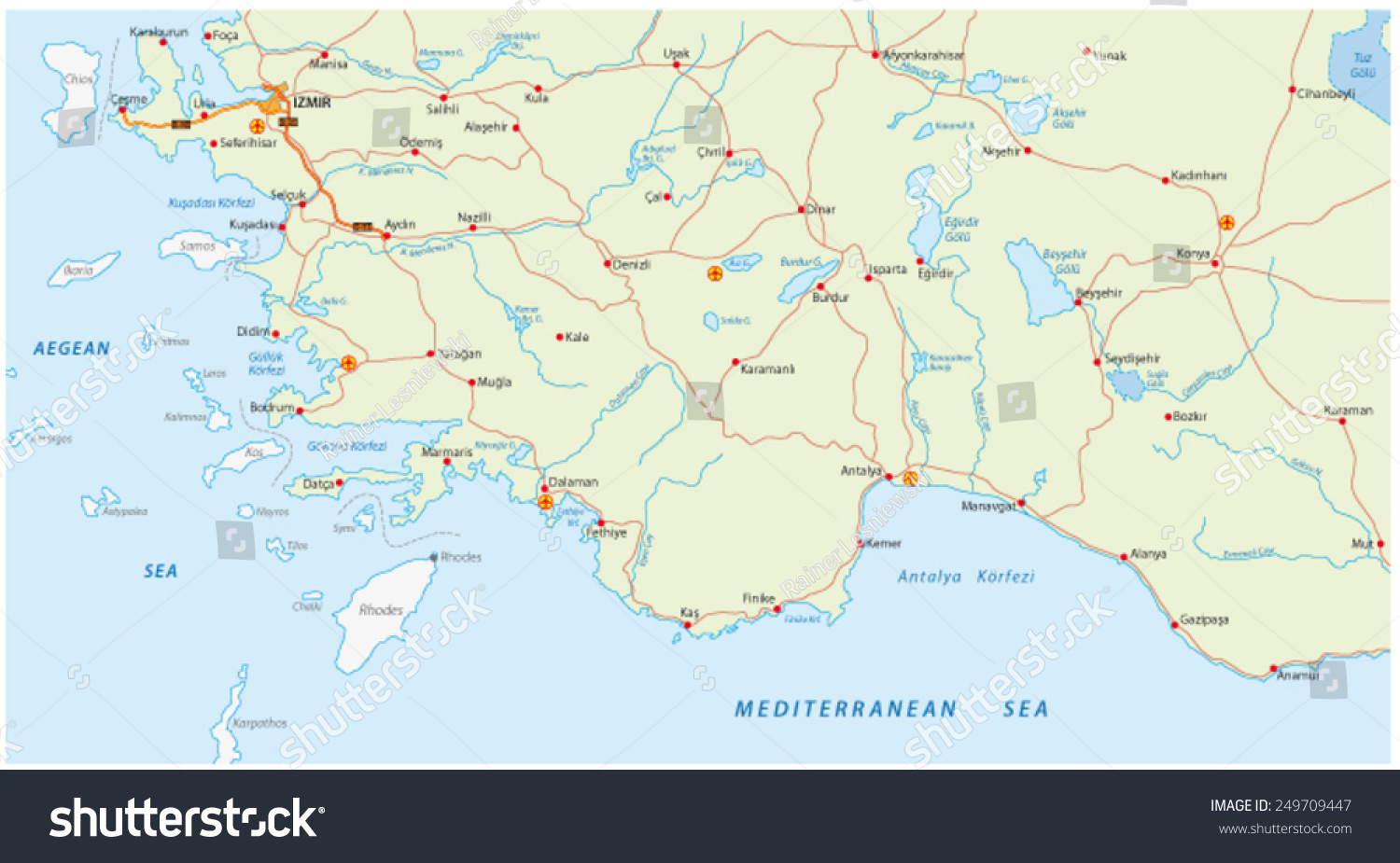 31 Turkish Riviera Stock Vectors Images Vector Art Shutterstock   Stock Vector Turkish Riviera Map 249709447 