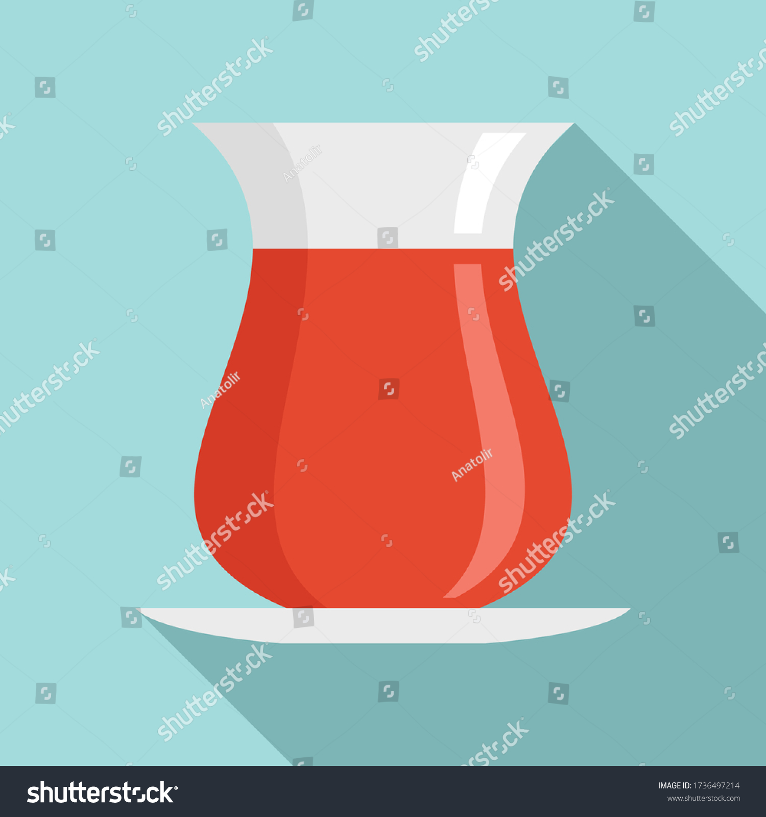 SVG of Turkish tea icon. Flat illustration of turkish tea vector icon for web design svg