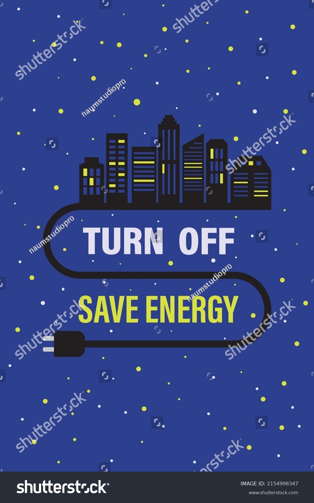 Turn Off Save Energy Concept Dark Stock Vector Royalty Free 2154998347 Shutterstock 4514