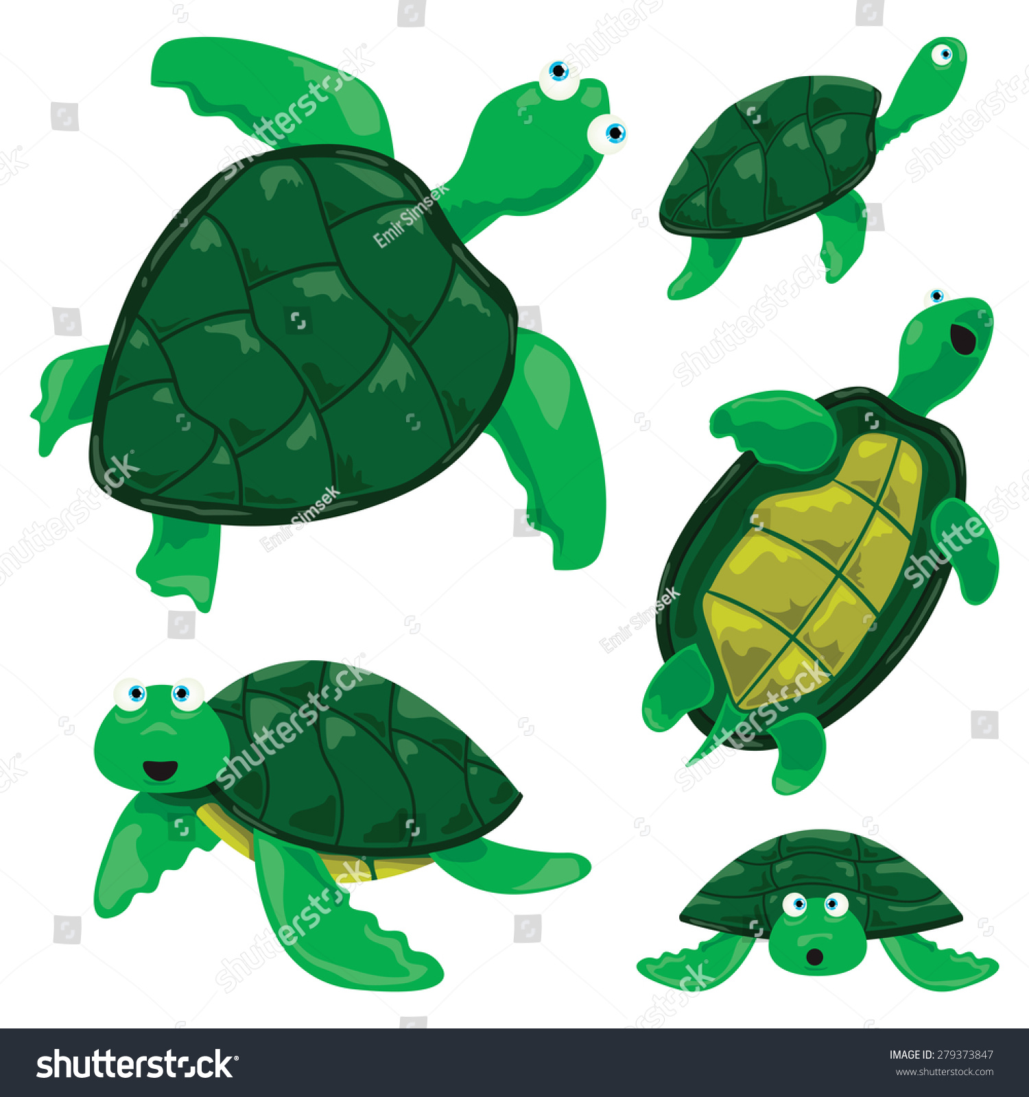 Turtle Cartoons Stock Vector 279373847 - Shutterstock