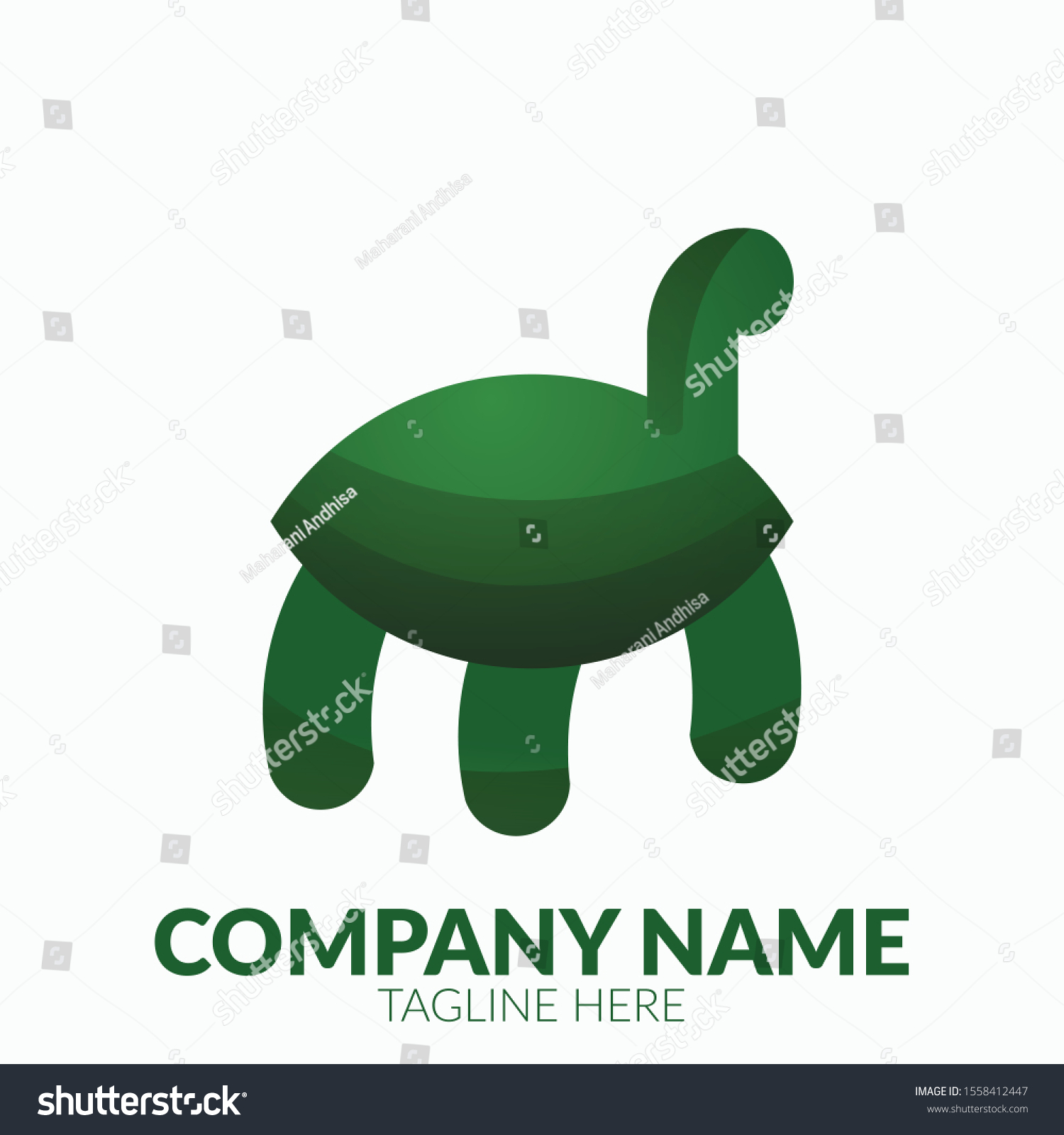 Turtle Golden Ratio Logo Design Stock Vector (Royalty Free) 1558412447