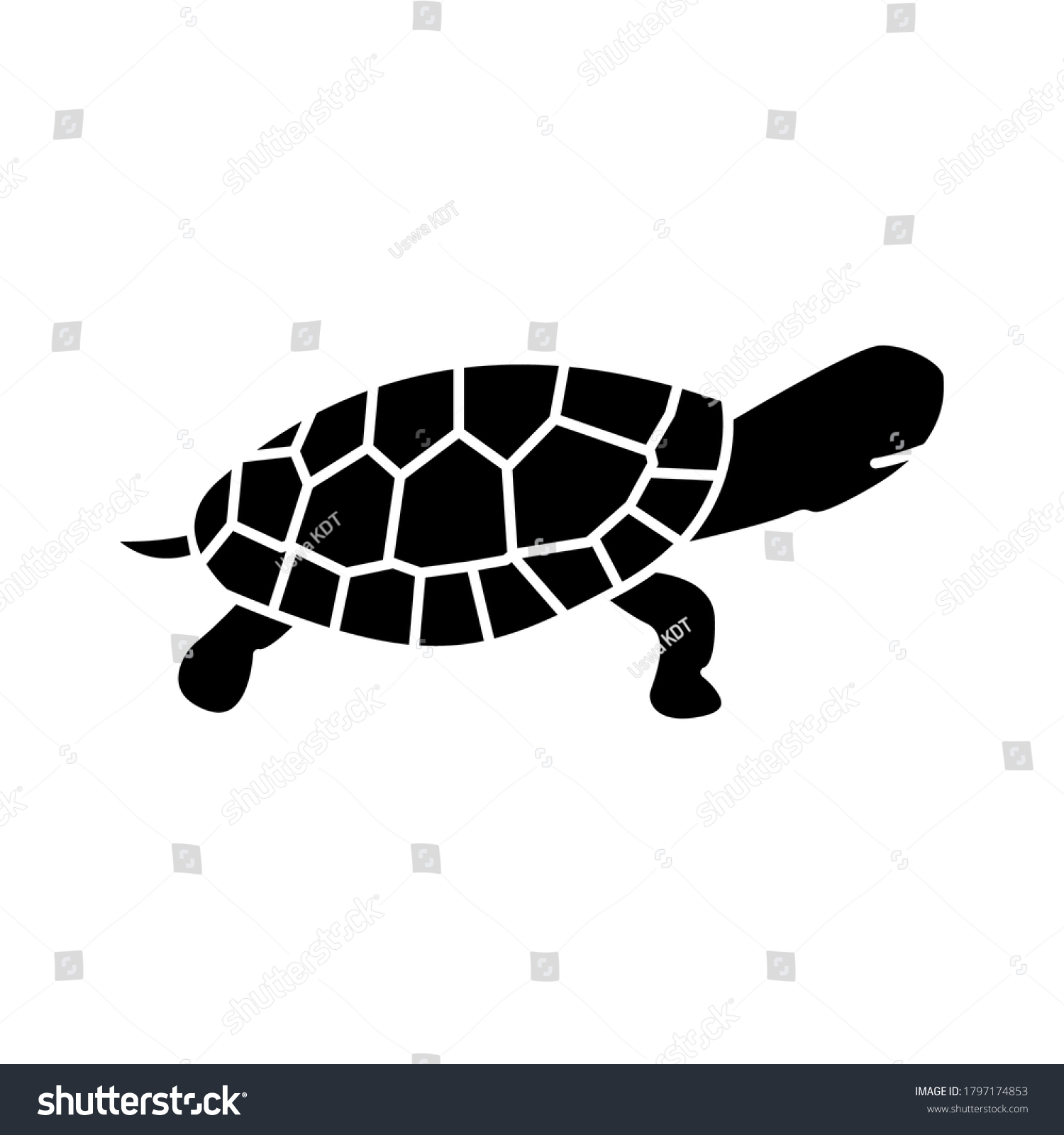Turtle Icon Editable Vector Illustration Stock Vector (Royalty Free ...
