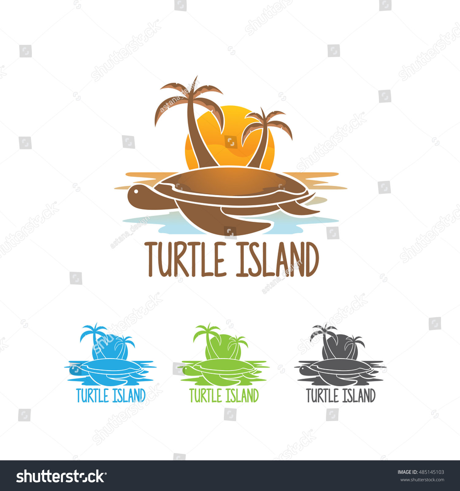turtle island logo turtle island vector stock vector royalty free
