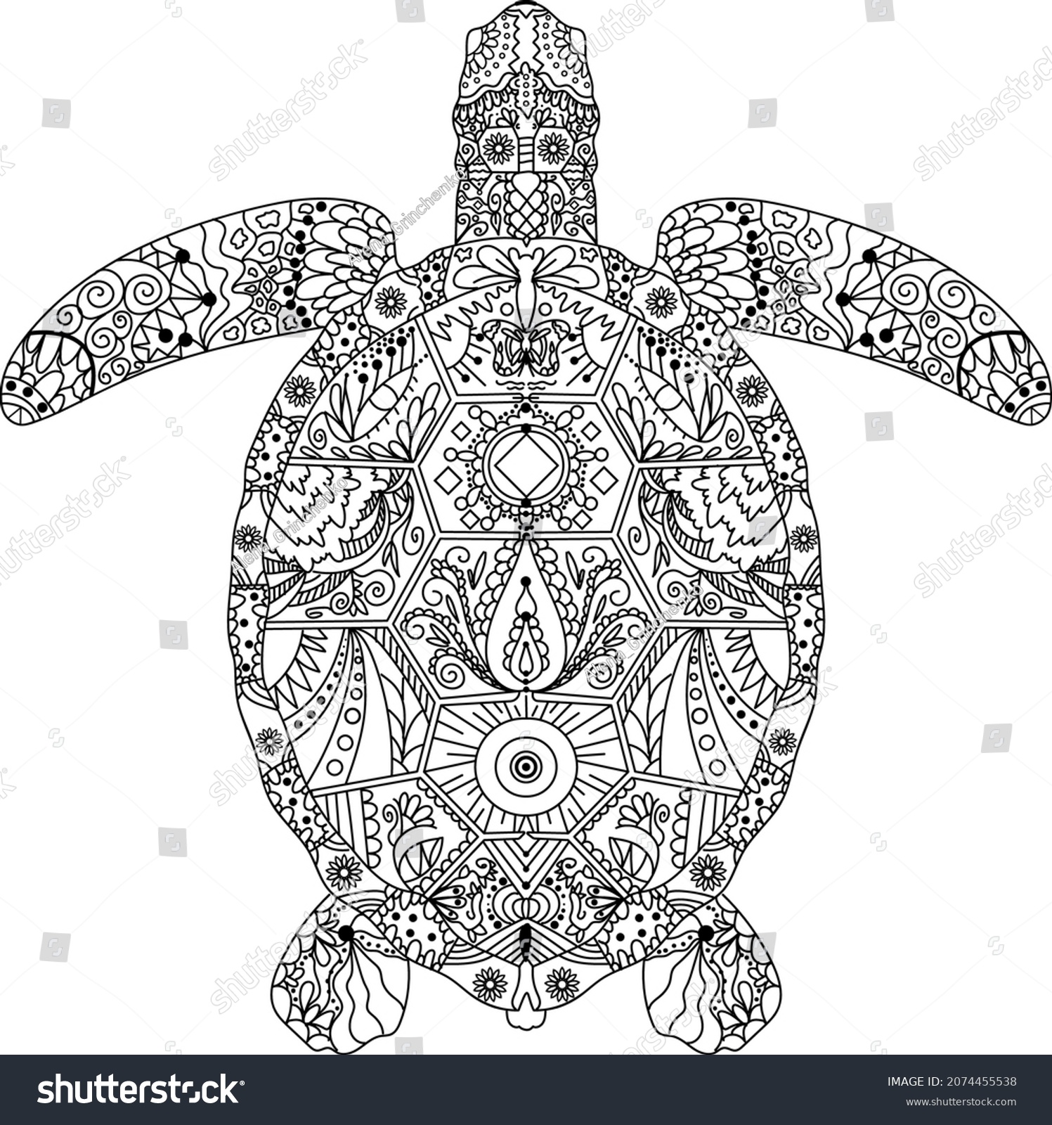 SVG of Turtle Mandala vector style Art - Beauty Mandala Pattern. Oriental pattern, vector illustration. Islam, Arabic, Indian, Turkish. colouring book for adults vector illustration. Turtle outline icon svg
