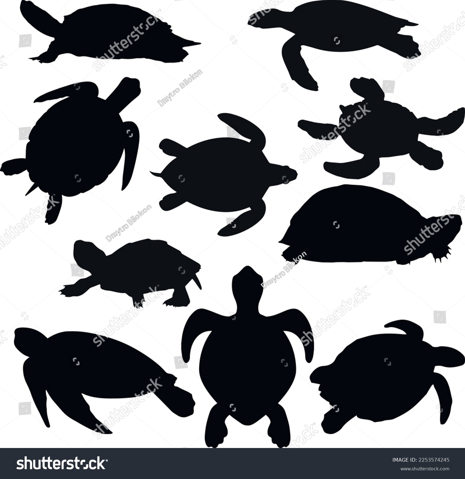 SVG of Turtle silhouette icon set, SVG Vector svg