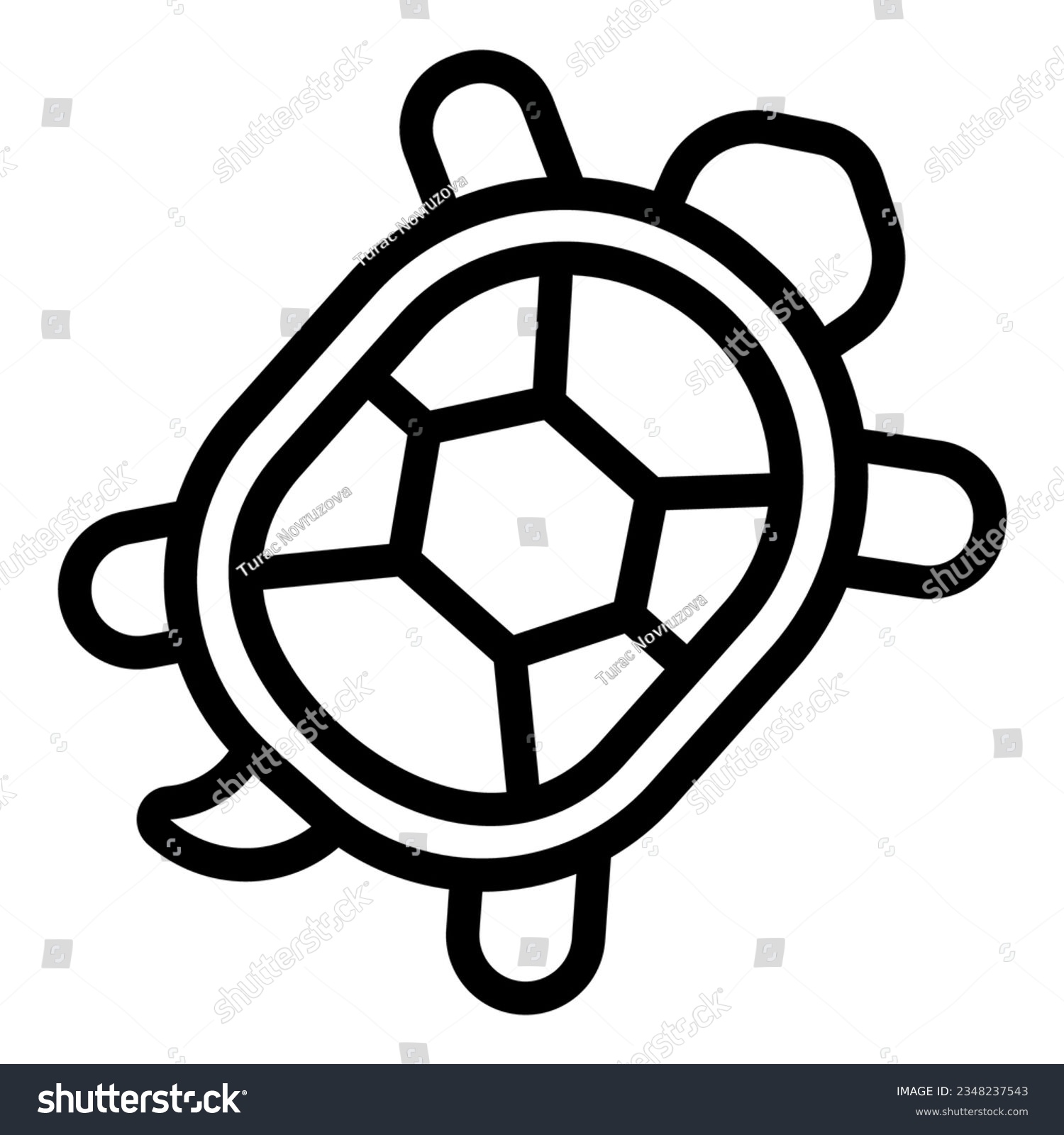 SVG of Turtle with hard shell line icon, domestic animals concept, tortoise sign on white background, Turtle icon in outline style mobile concept web design. Vector graphics. svg