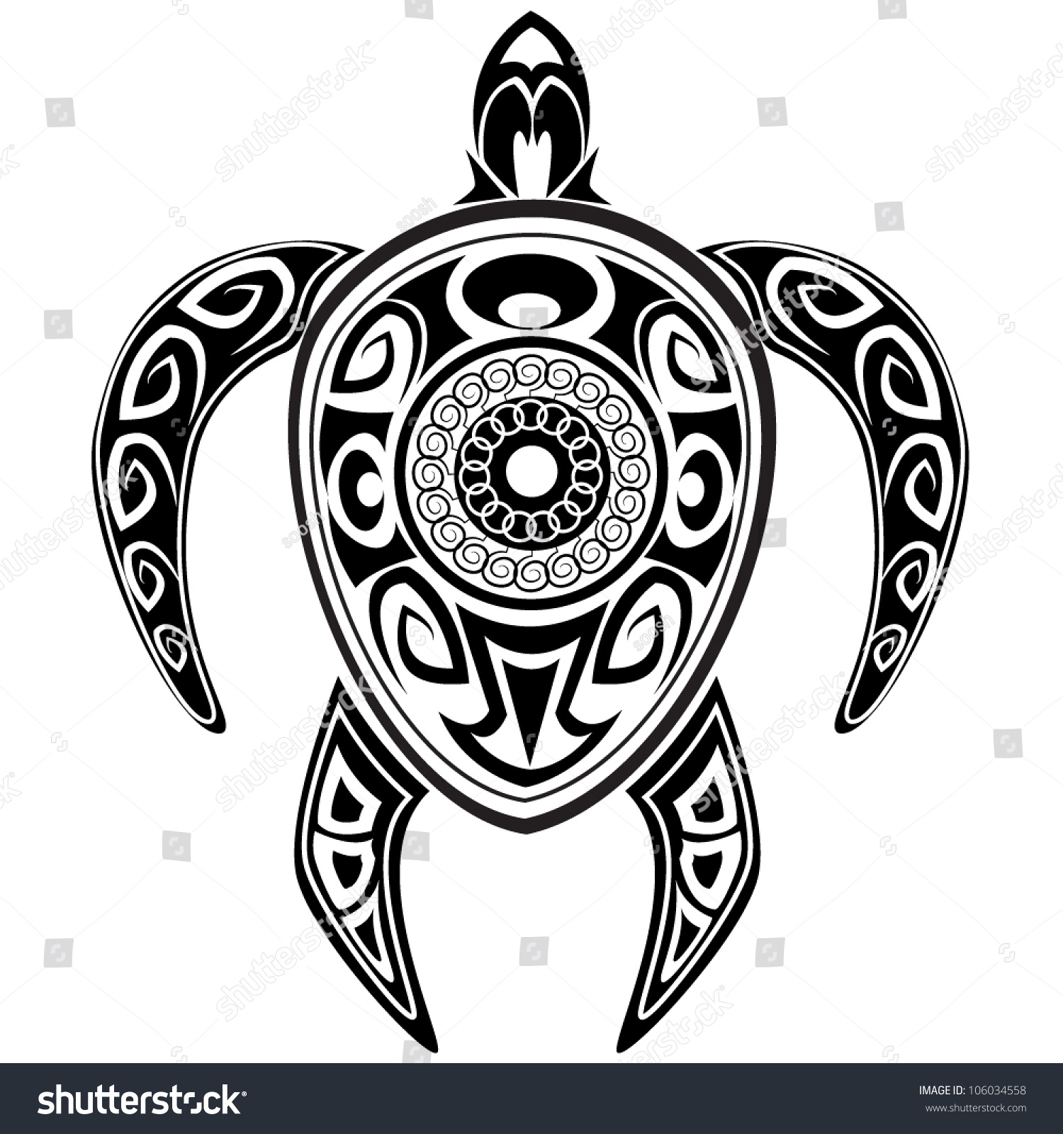 Turtles Maori Style Stock Vector 106034558 - Shutterstock