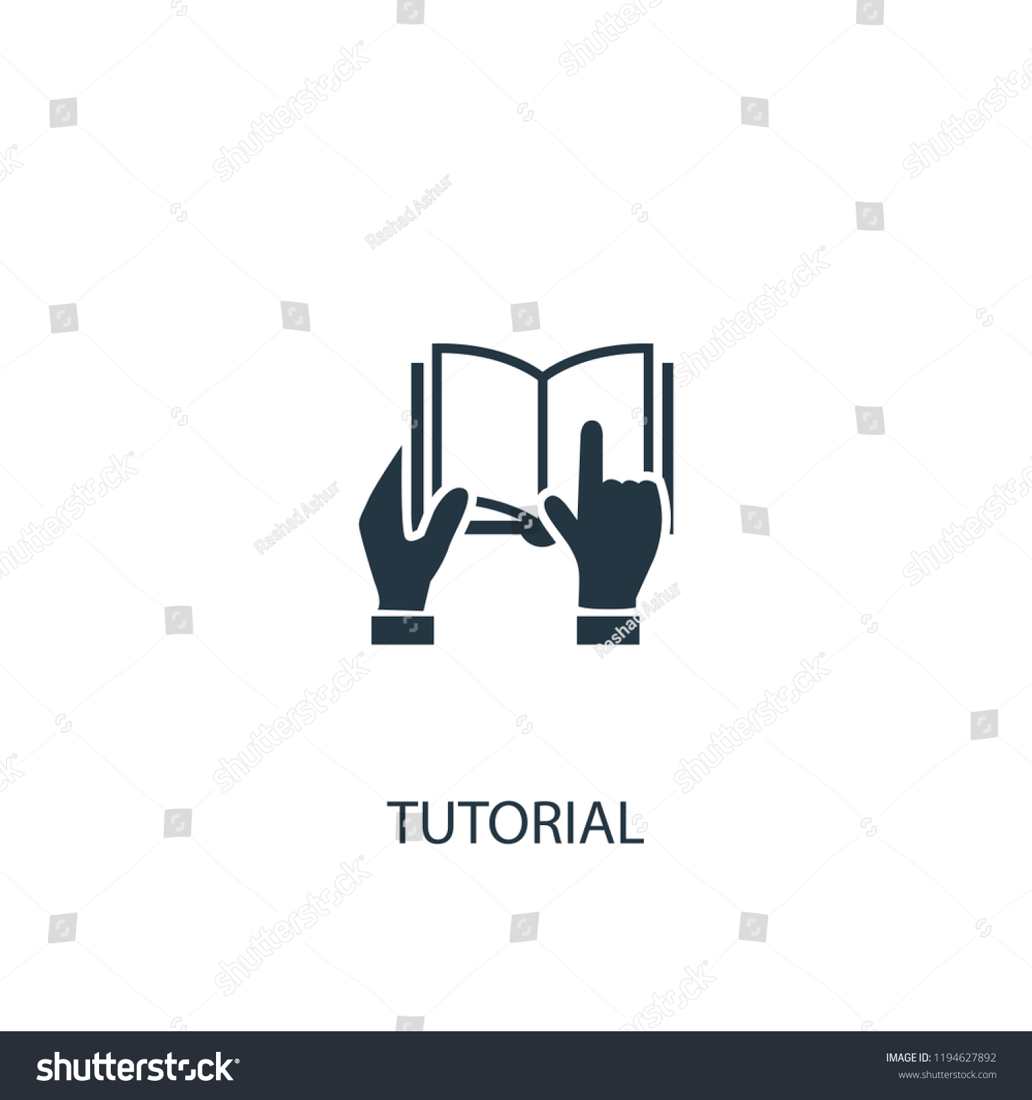 Tutorial Icon Simple Element Illustration Tutorial: vector de stock ...