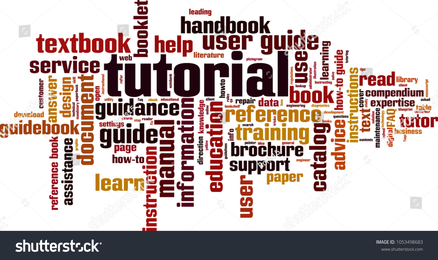 Tutorial Word Cloud Concept Vector Illustration Stock Vector Royalty Tutorial Word Cloud Concept Vector Illustration Stock Vector Royalty