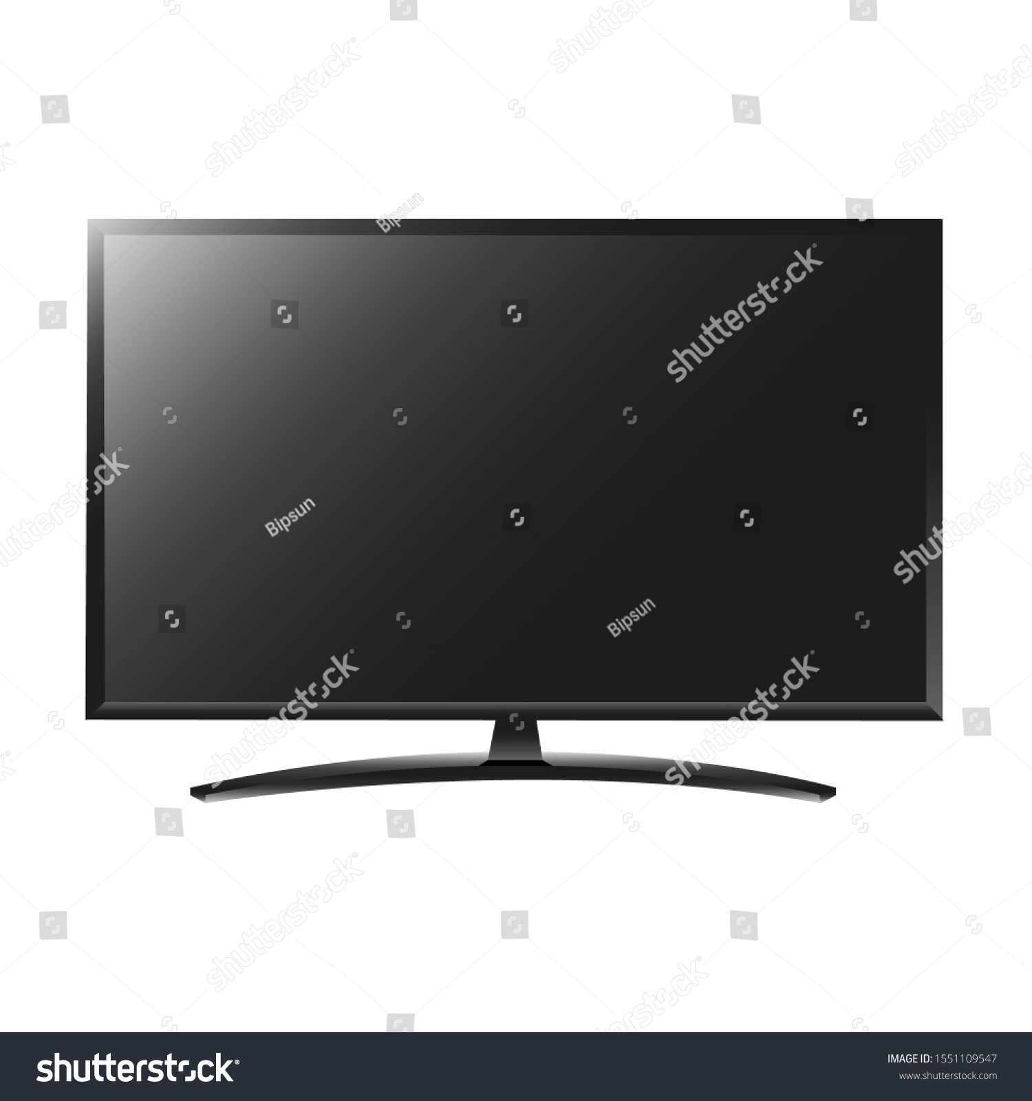 Tv Flat Screen Lcd Plasma Realistic Stock Vector (Royalty Free