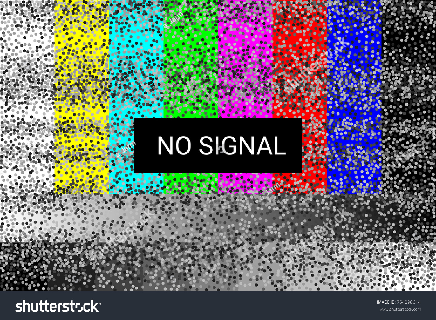 Tv No Signal Rgb Static Screen Stock Vector Royalty Free 754298614