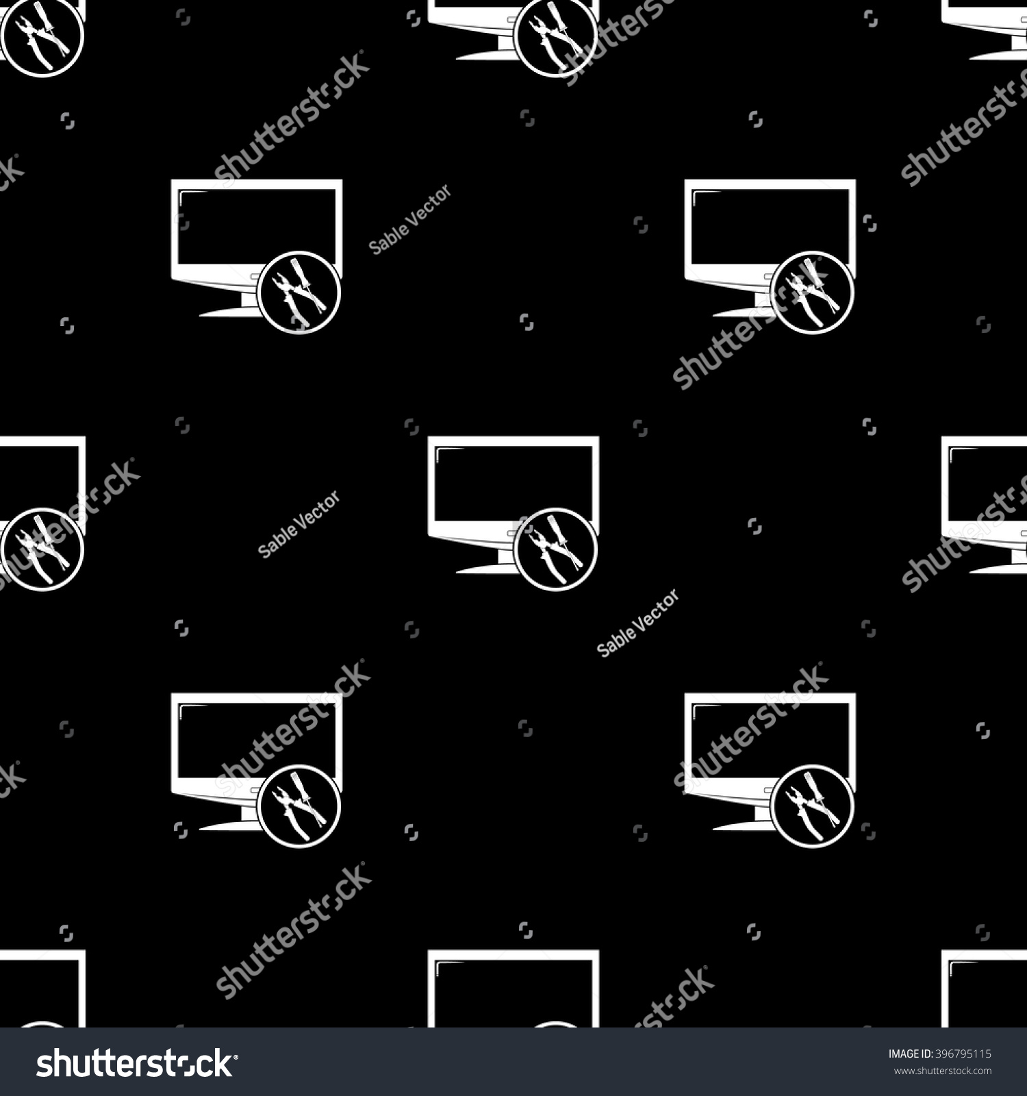 Tv Repair Icon Stock Vector Royalty Free Shutterstock