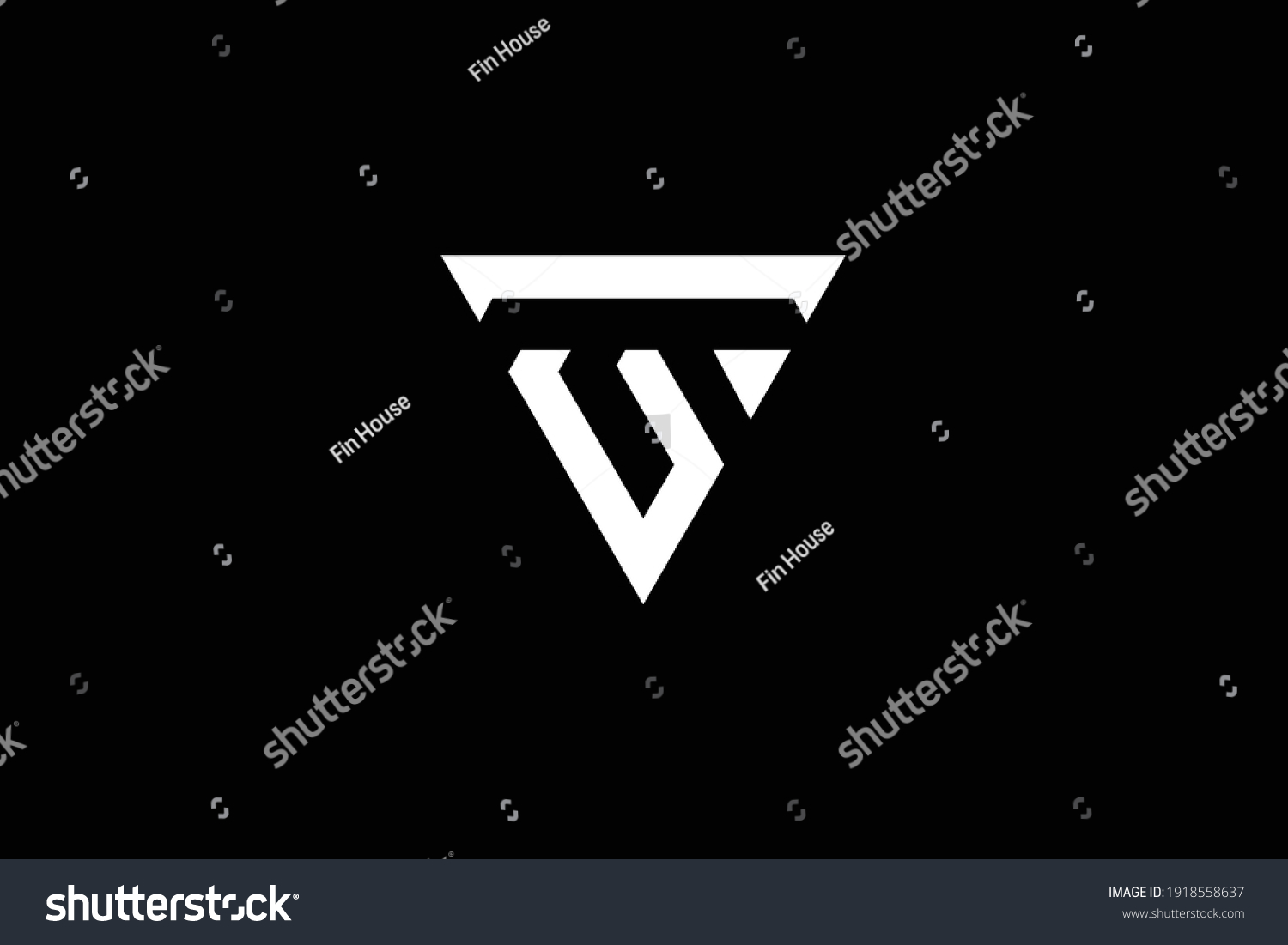 Tw Letter Logo Design On Luxury Stock Vector (Royalty Free) 1918558637