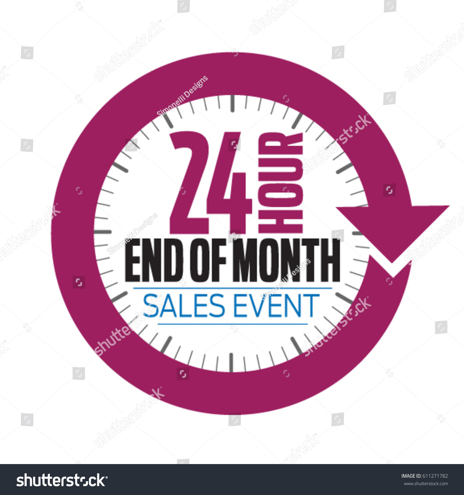 SVG of Twenty Four Hour End of The Month Sales Event svg