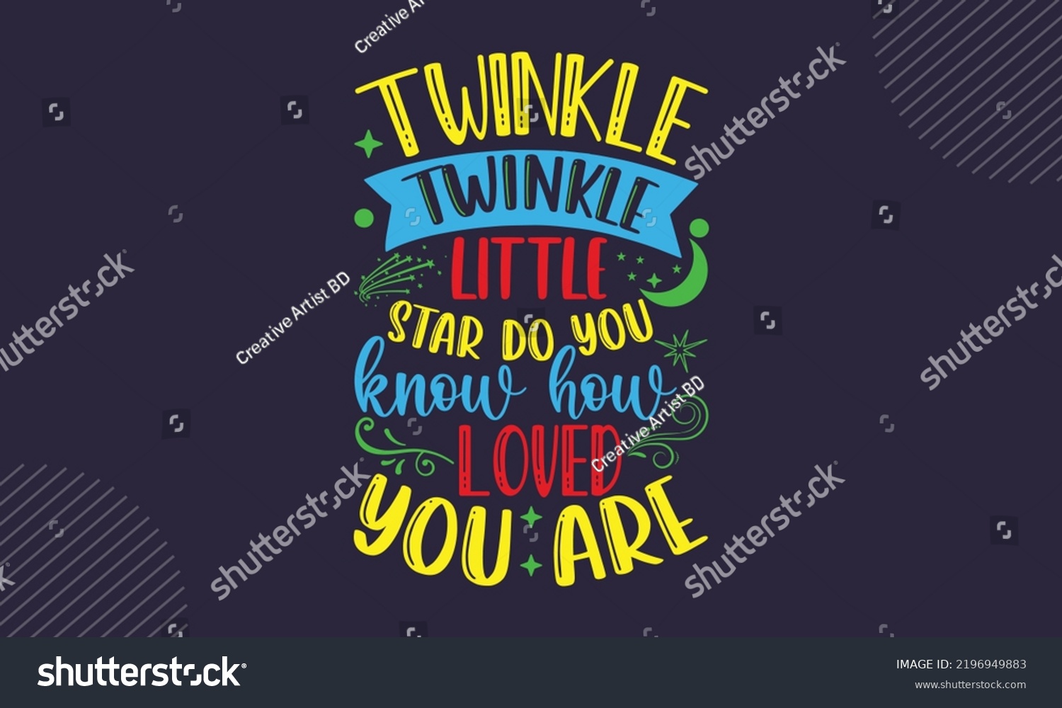 SVG of Twinkle Twinkle Little Star Do You Know How Loved You Are - Baby T shirt Design, Baby Onesie SVG, Modern quotes calligraphy, Isolated on white background, svg svg