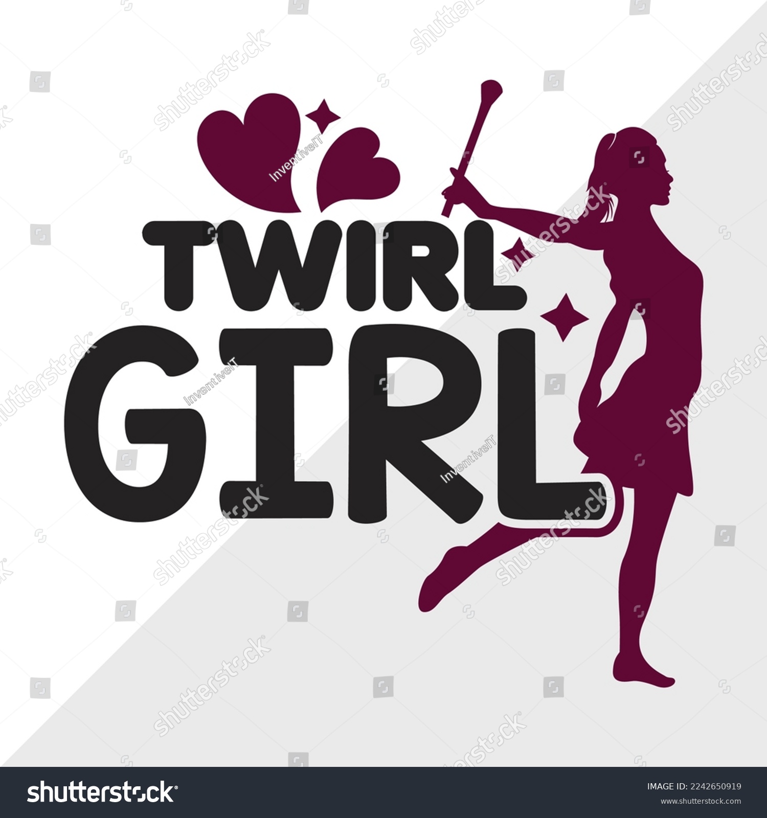 SVG of Twirl Girl SVG Printable Vector Illustration svg