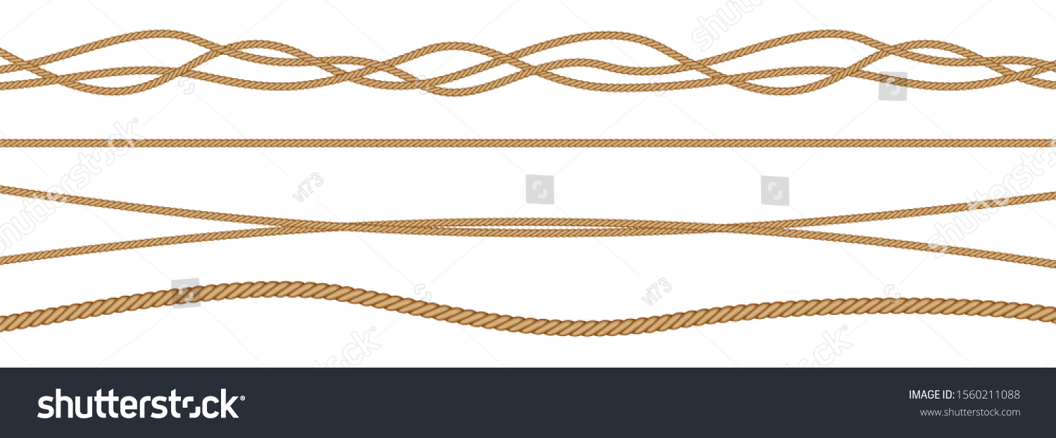 Twisted Straight Rope Set Vector Design Stock Vector (Royalty Free ...