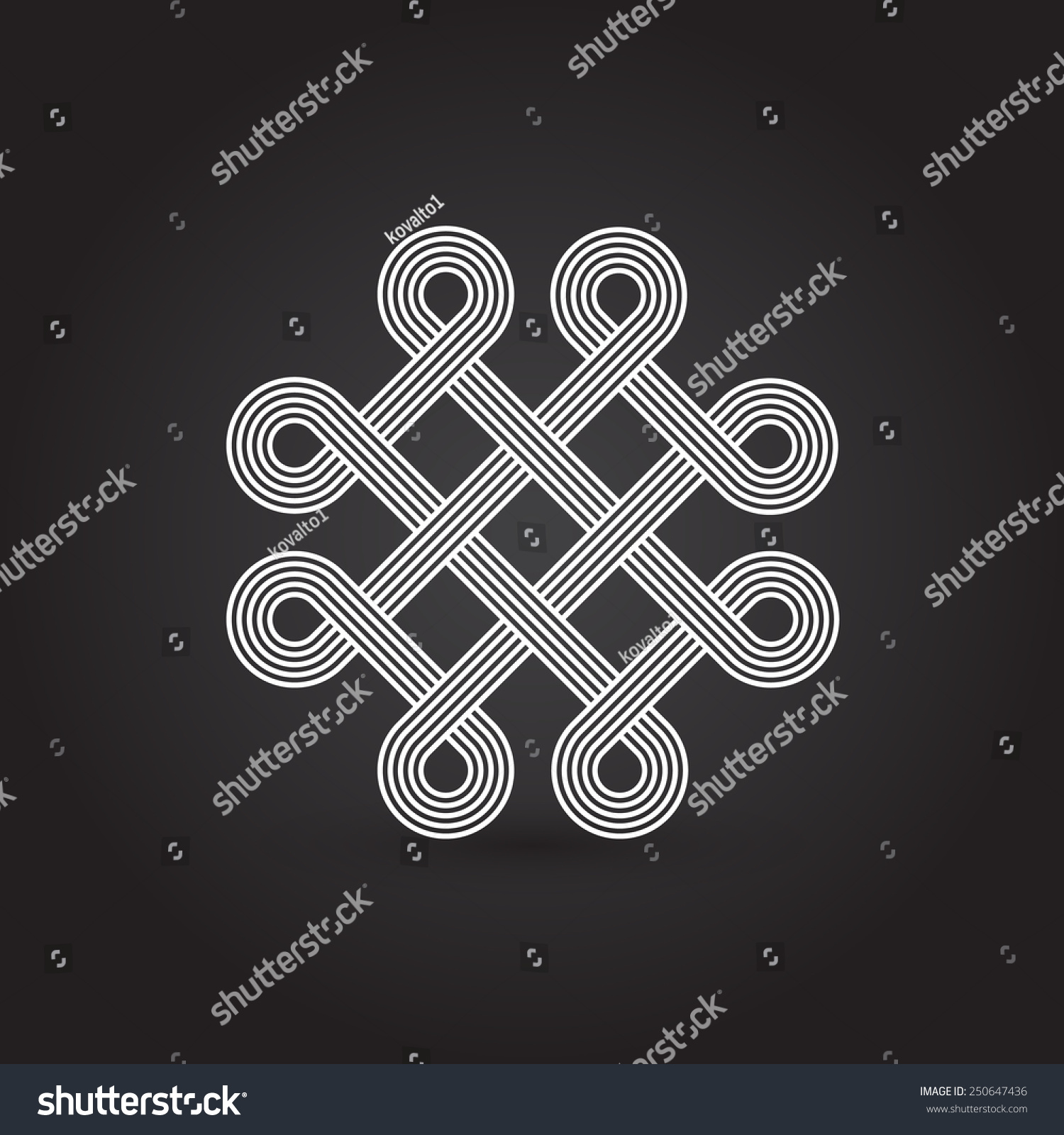 Twisted Lines Vector Element Intertwined Pattern Stock Vector 250647436 ...