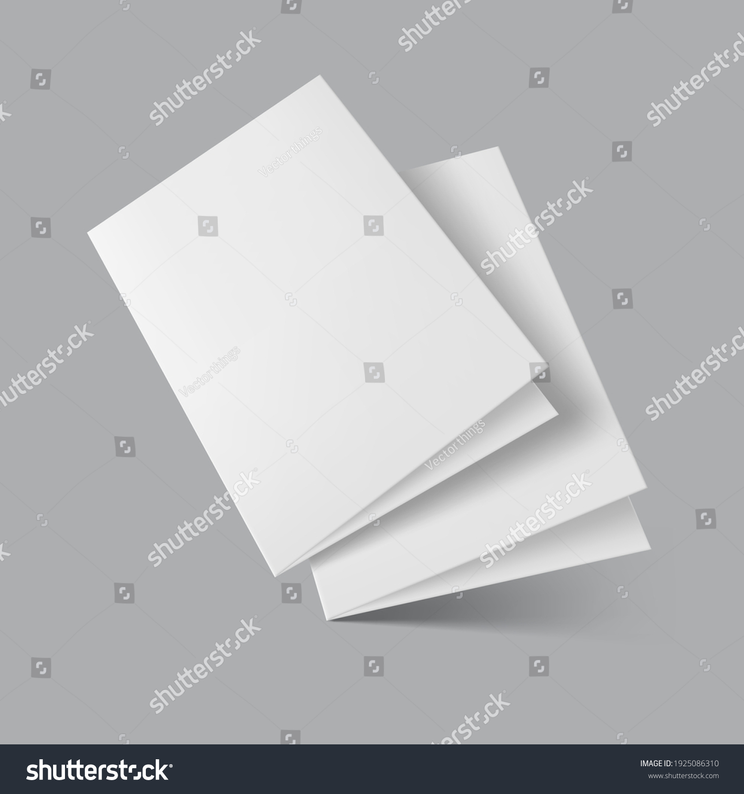 SVG of Two Blank Half Fold Brochure Template For Your Presentation. EPS10 Vector svg