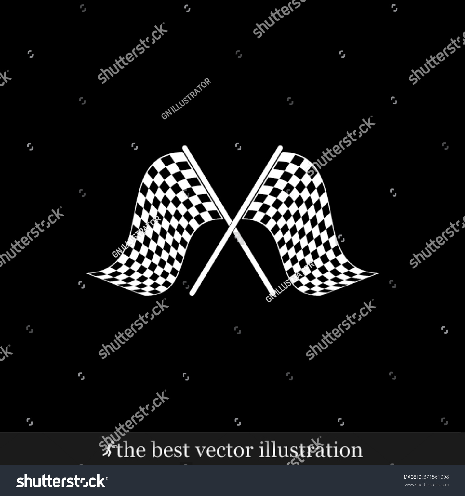 Two Checkered Flag Stock Vector (Royalty Free) 371561098 | Shutterstock